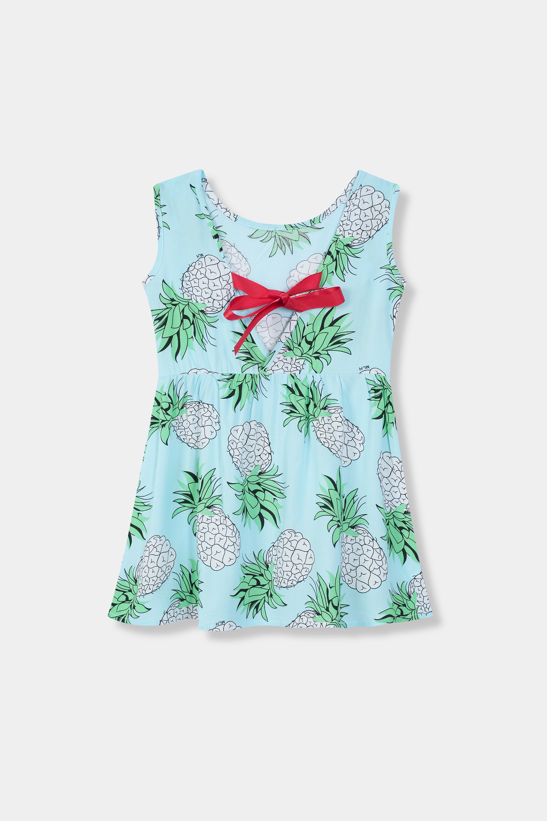 Girls 100% impoted All Over Flower Printed Soft Cotton Frock
