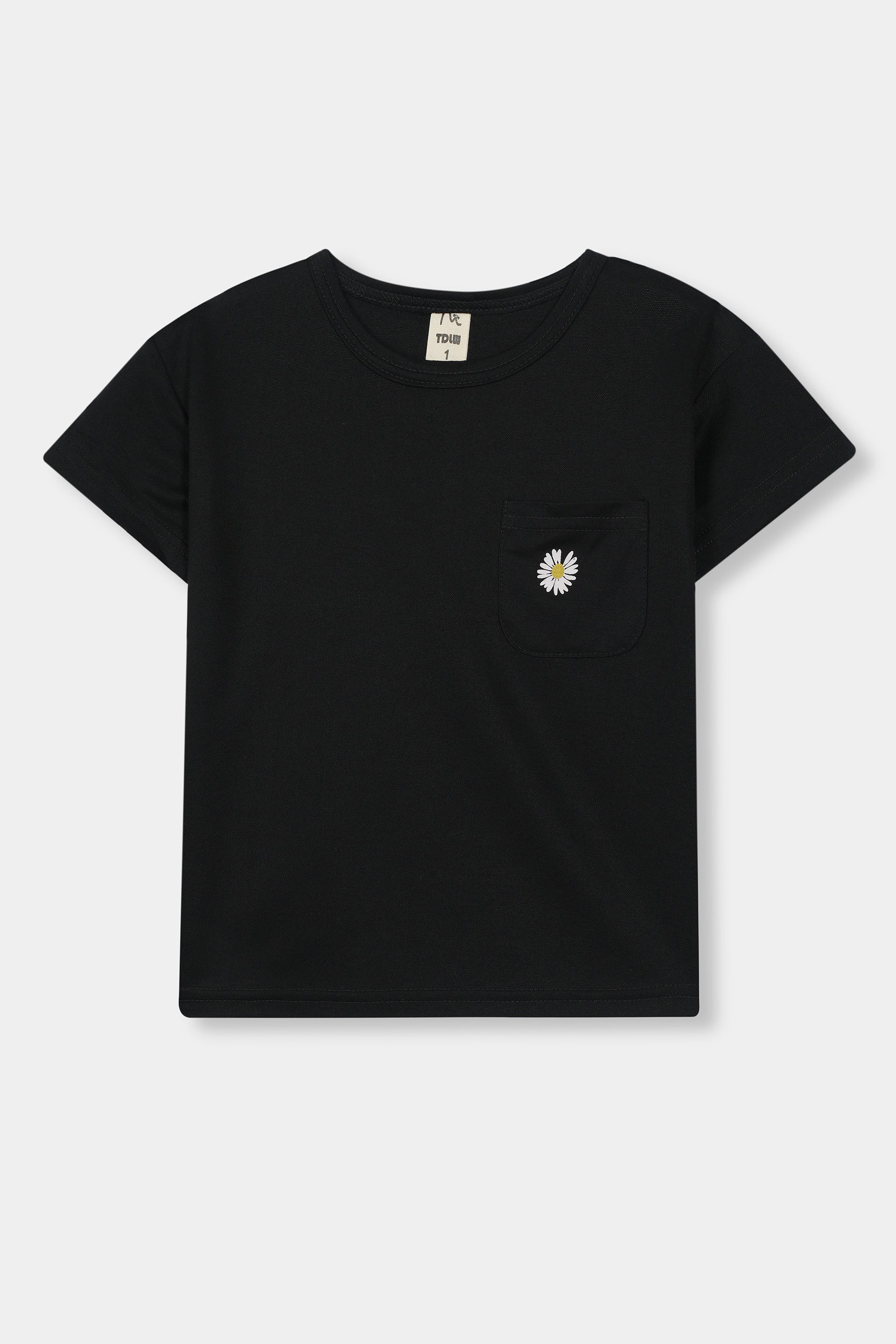 Kids 100% Imported Soft Lycra Cotton Black T-Shirt