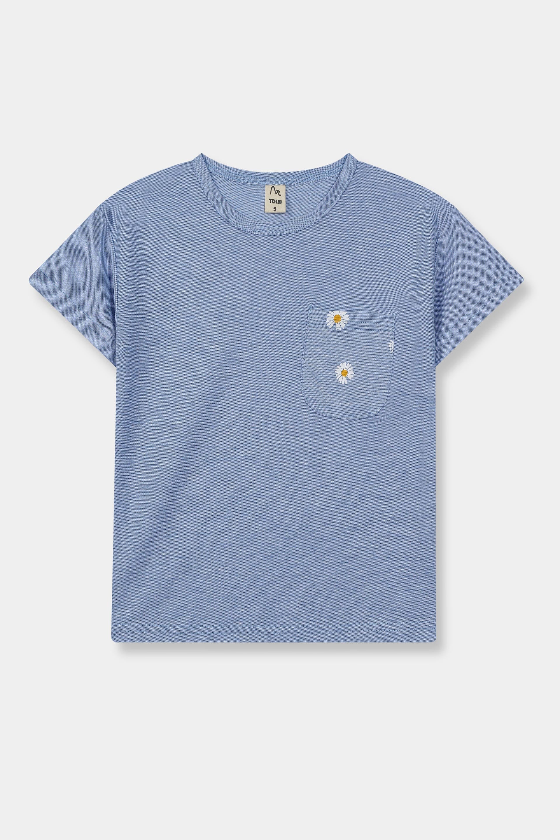 Kids 100% Imported Soft Lycra Cotton Sky Blue T-Shirt
