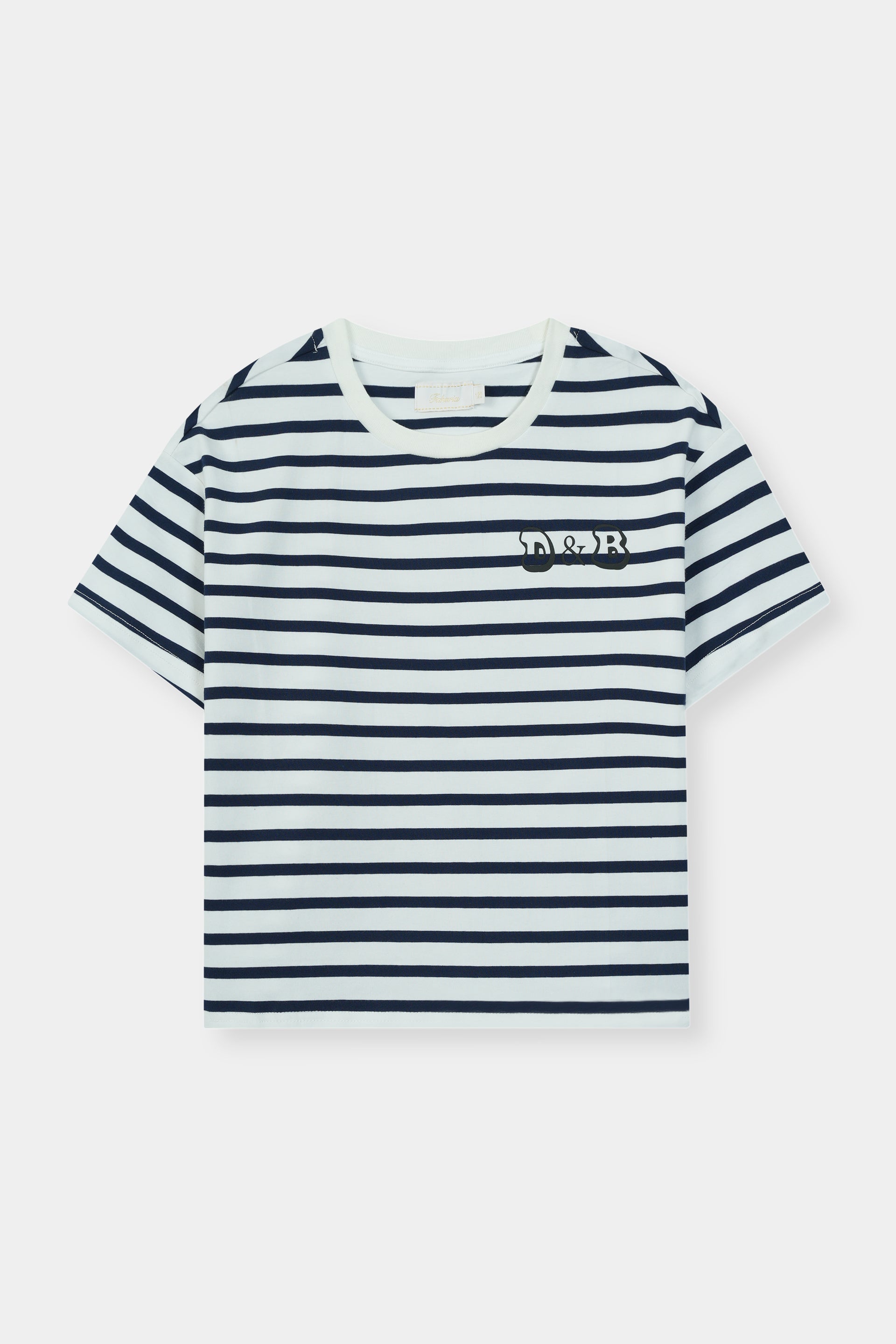 Boys 100% Imported Soft Cotton Black And White Stripe T-Shirt