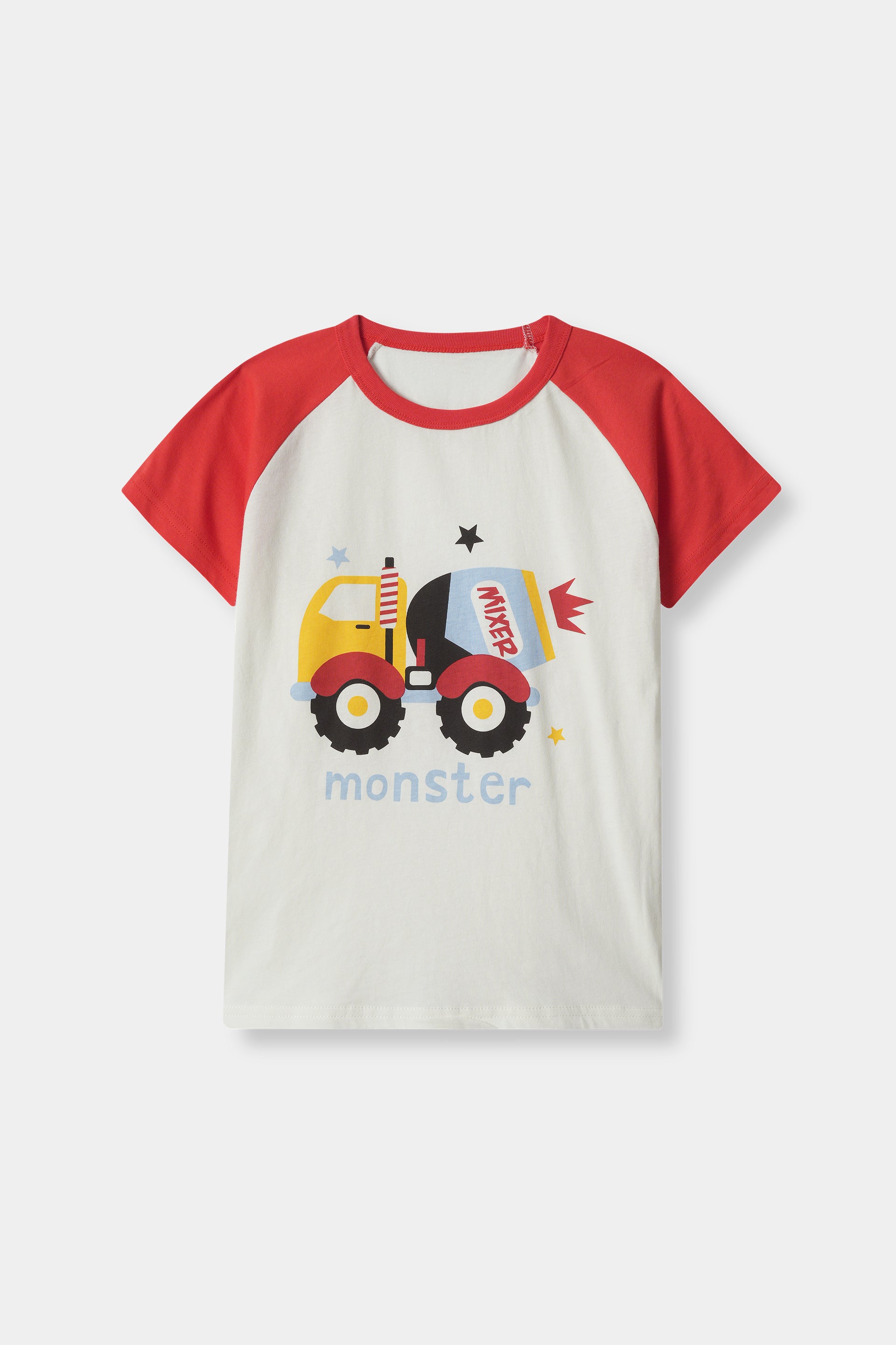 Boys 100% Imported Soft Cotton White And Red Graphics Printed T-Shirt