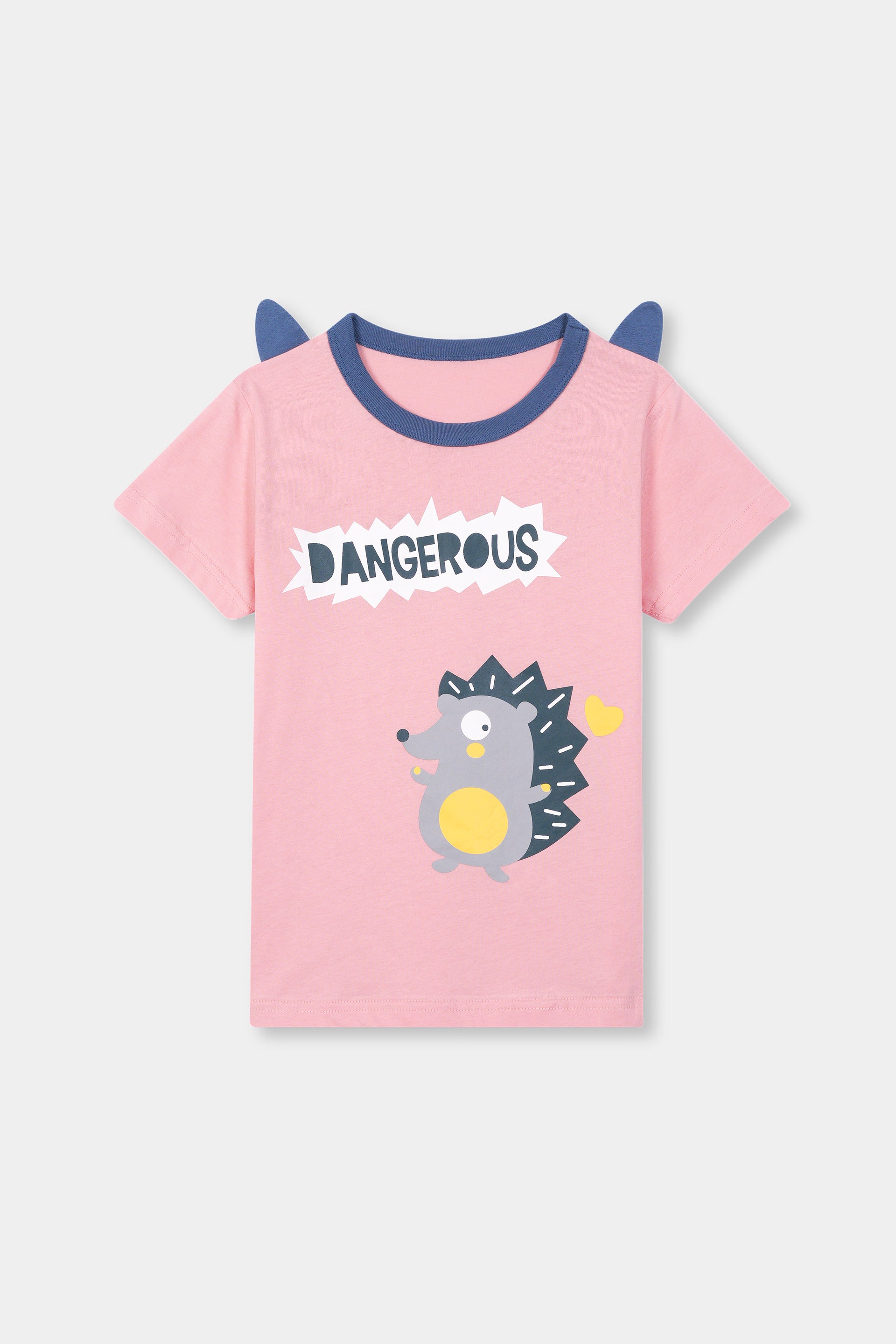 Boys 100% Imported Soft Cotton Pink Graphics Printed T-Shirt