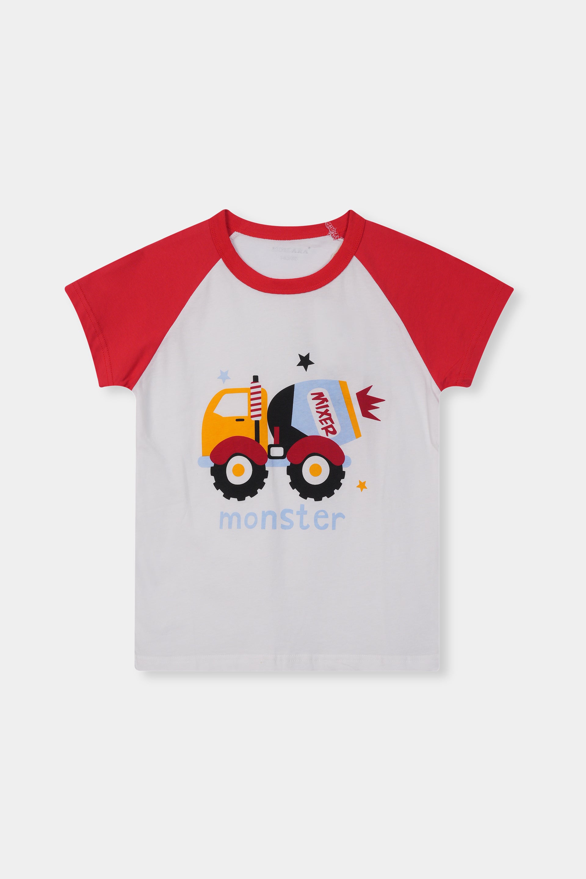 Boys 100% Imported Soft Cotton Grey And Red Graphics Printed T-Shirt