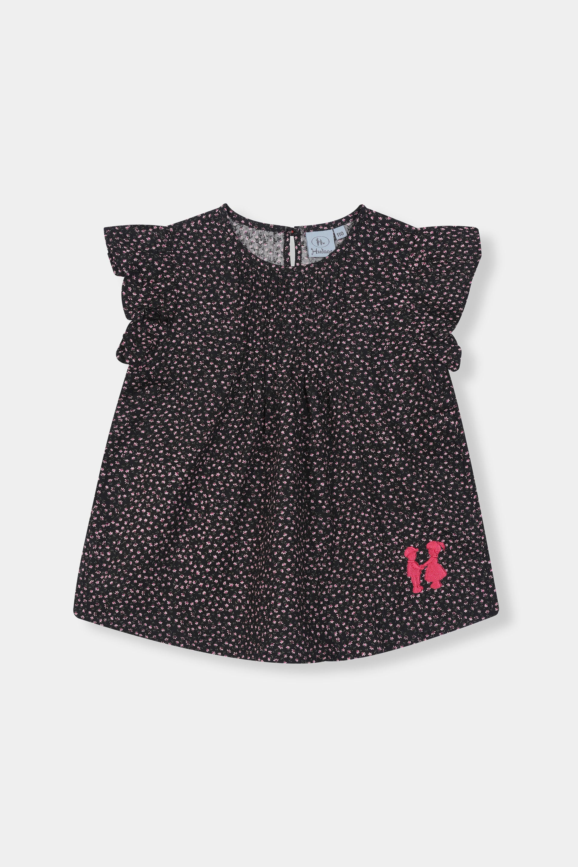 Girls 100% Imported Soft Cotton All Over Flower Printed Frock