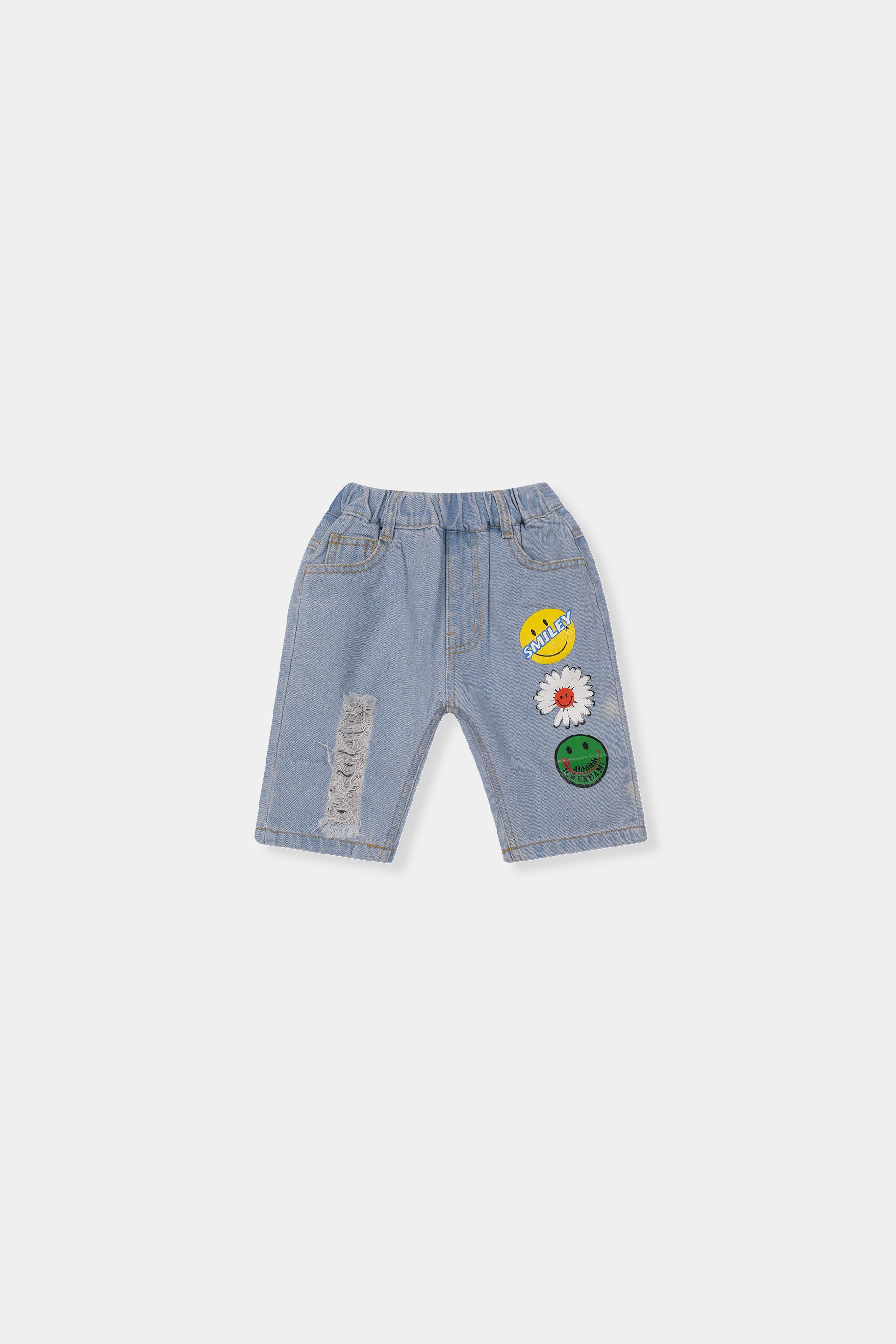 Kids 100% Imported Soft Cotton Denim Shorts