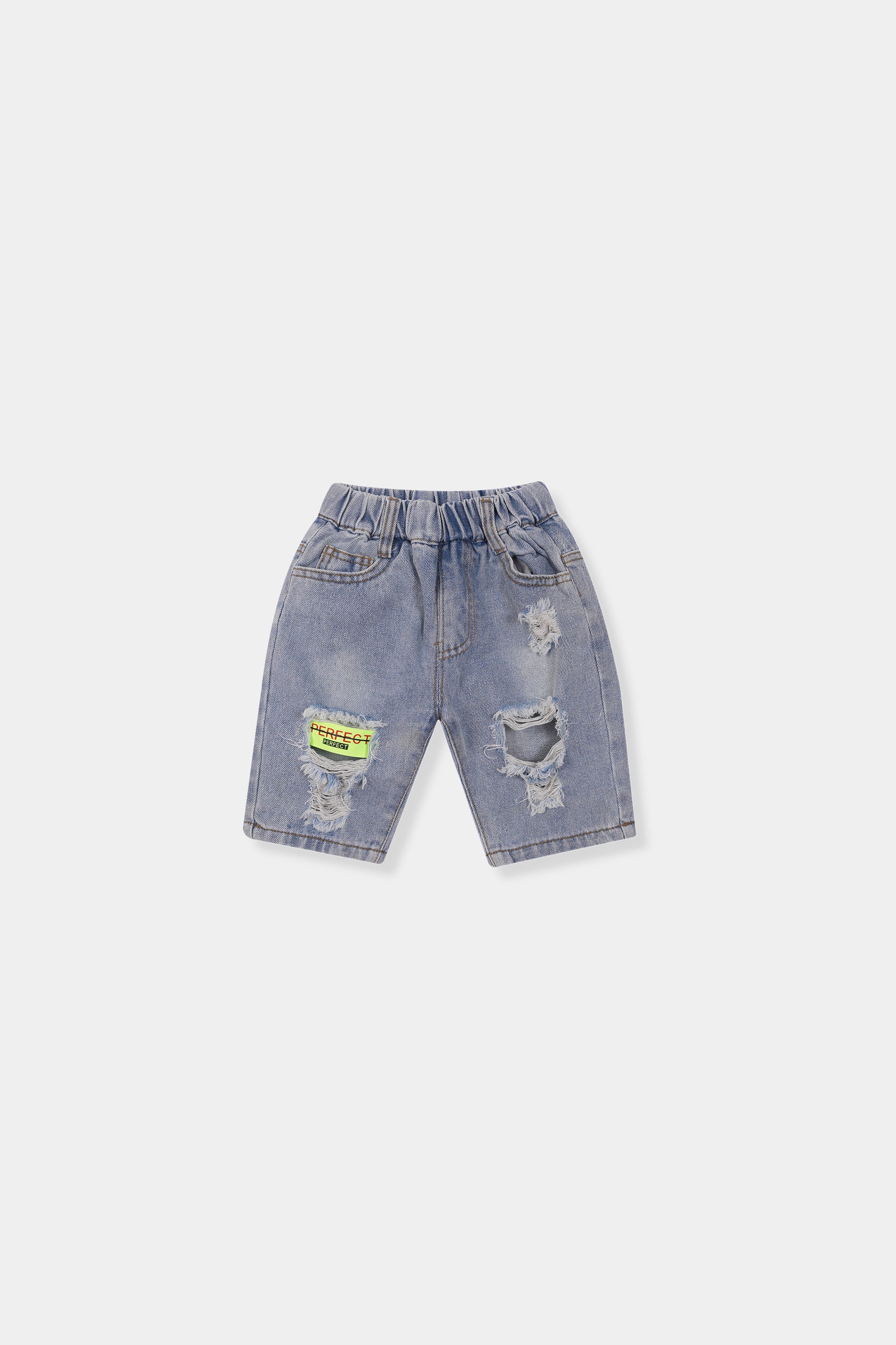 Kids 100% Imported Soft Cotton Denim Shorts