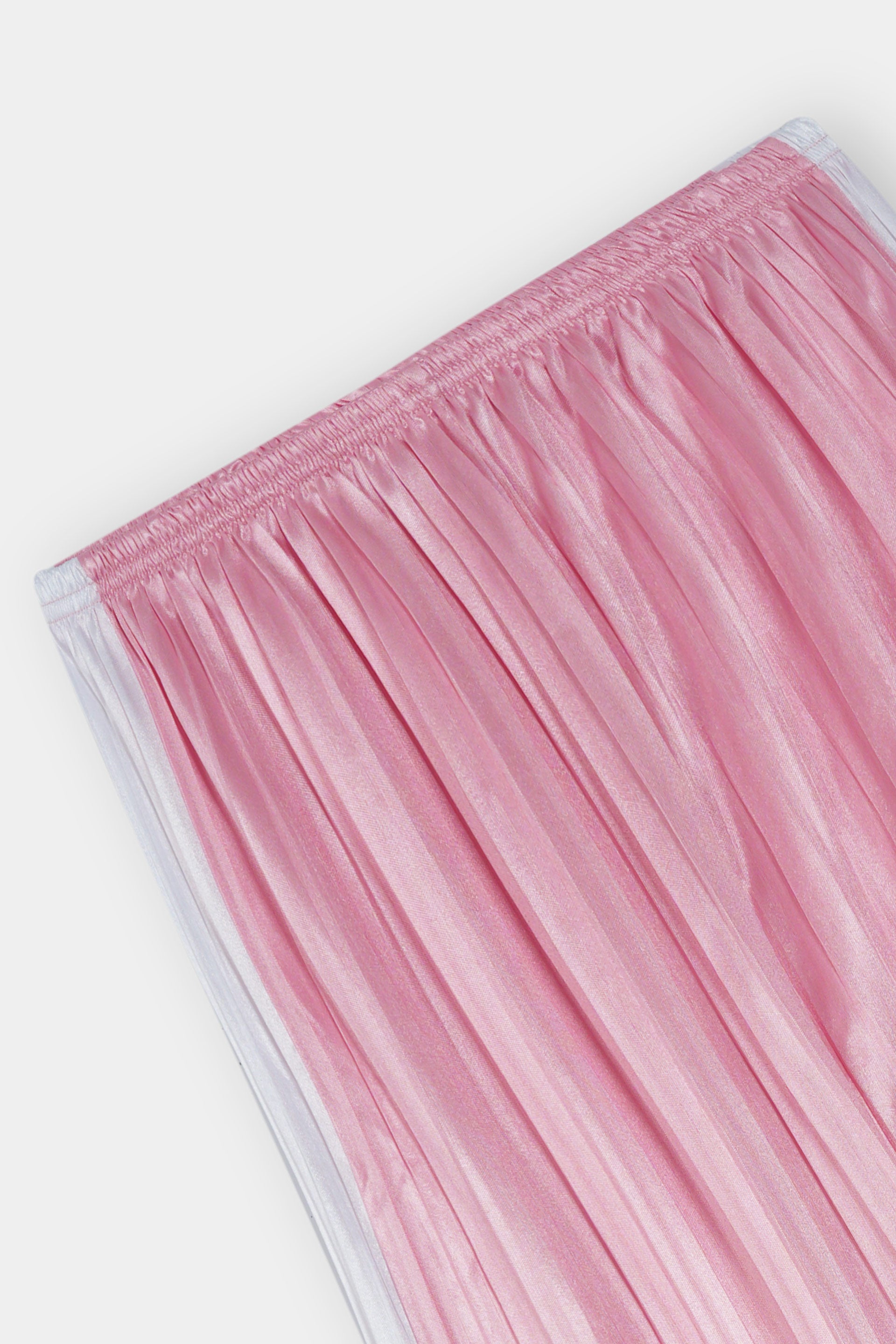 Girls Imported Linen Cotton Pink And White Stripe Trouser