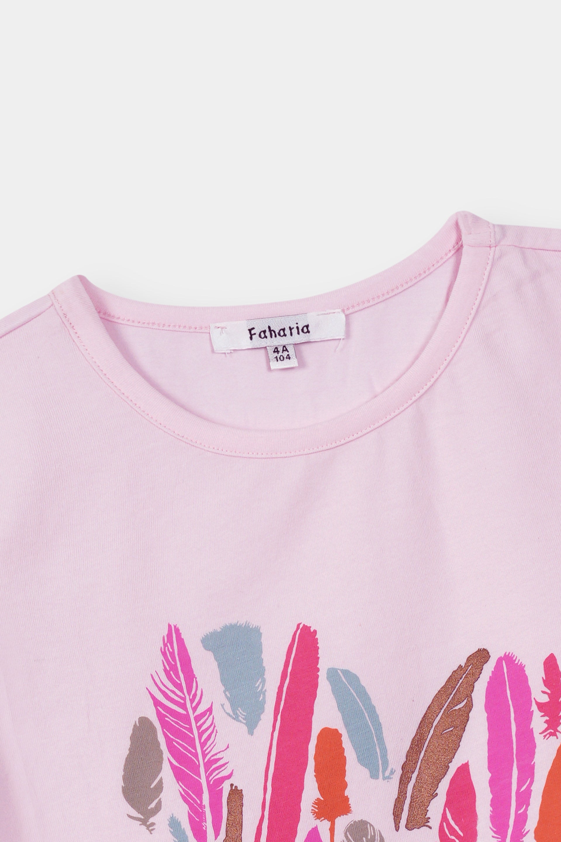 Girls 100% Imported Soft Cotton Pink Graphics Printed T-Shirt