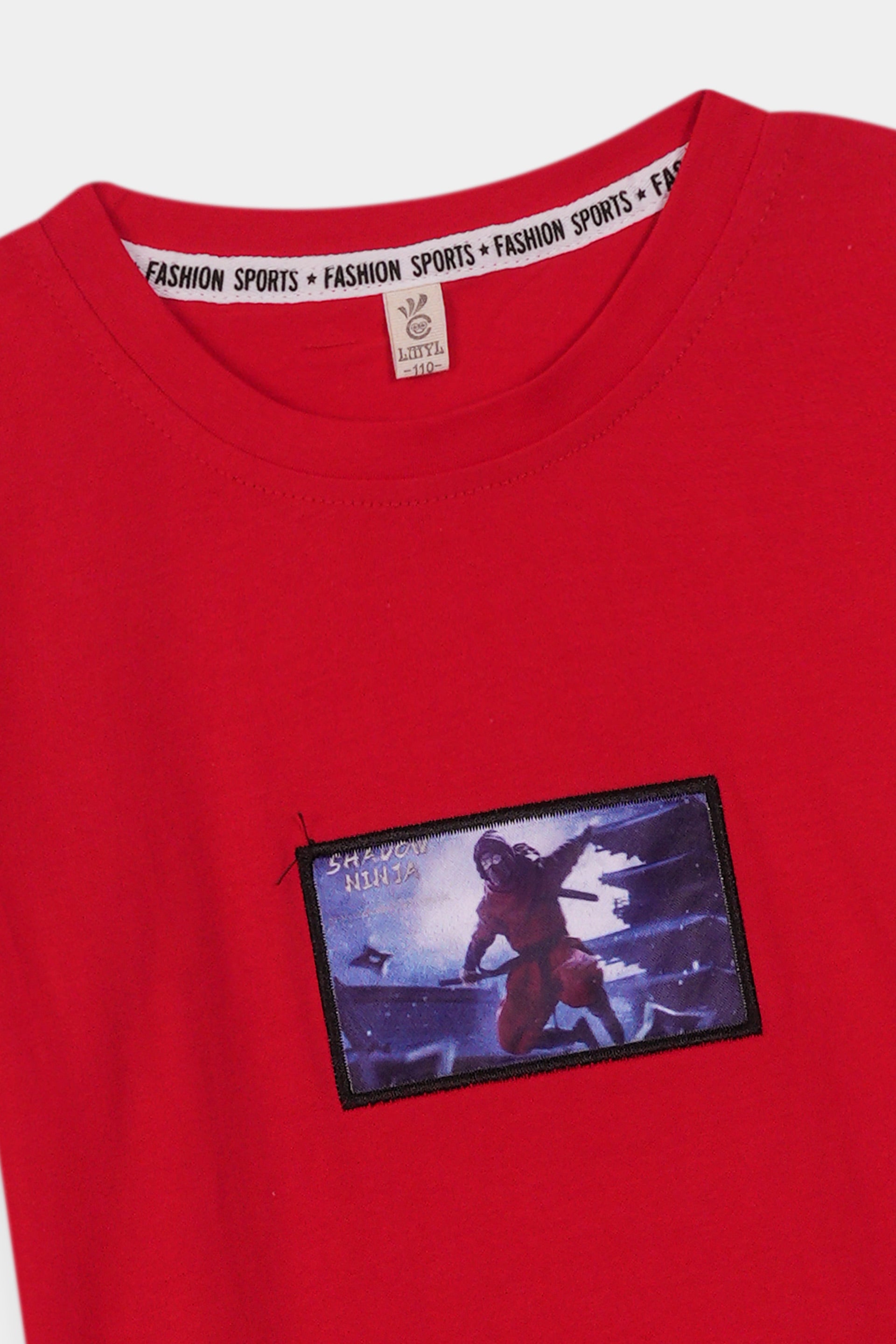 Boys 100% Imported Soft Cotton Red Graphics Printed T-Shirt