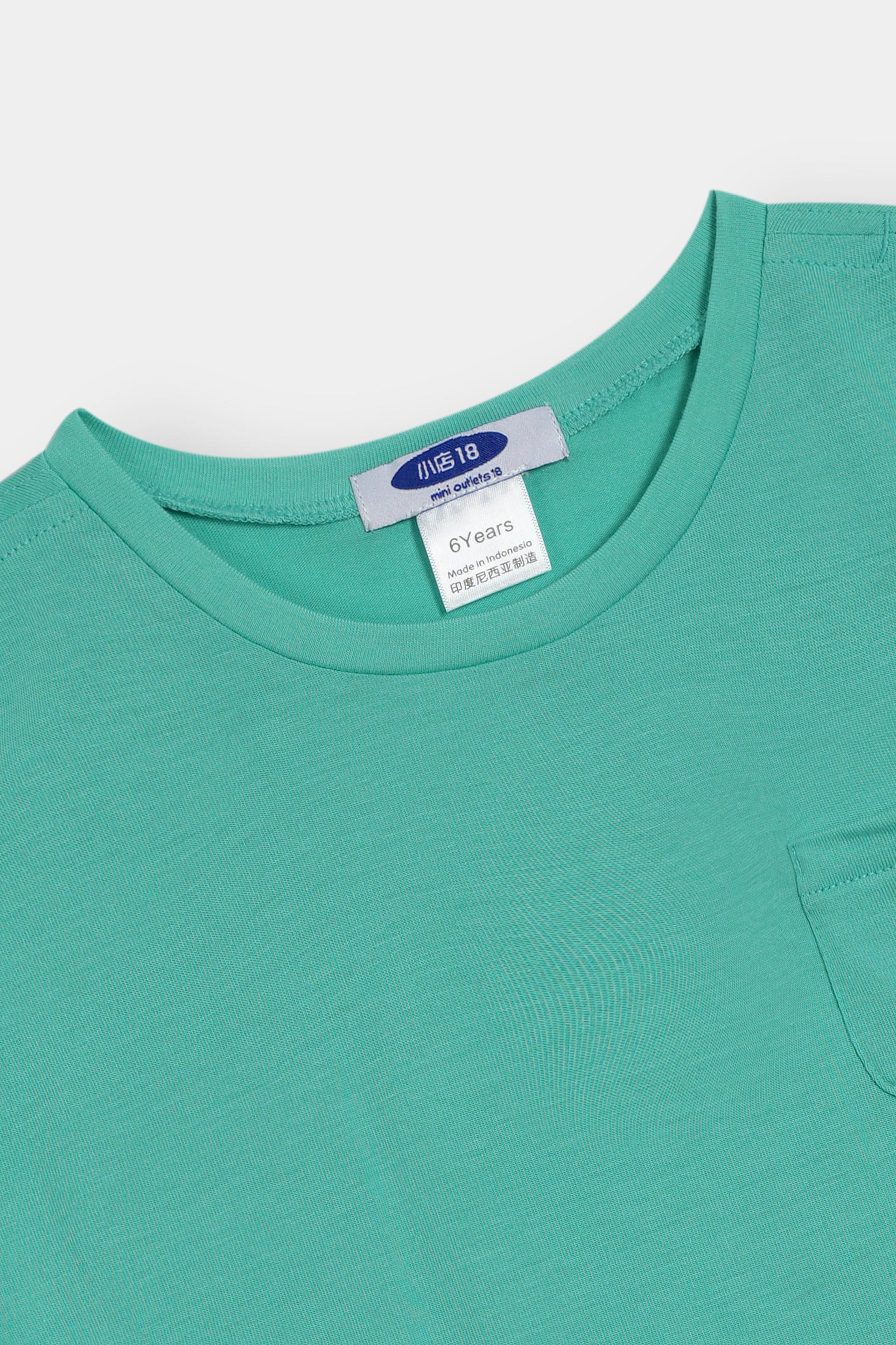 Girls 100% Imported Soft Cotton Light Green T-Shirt