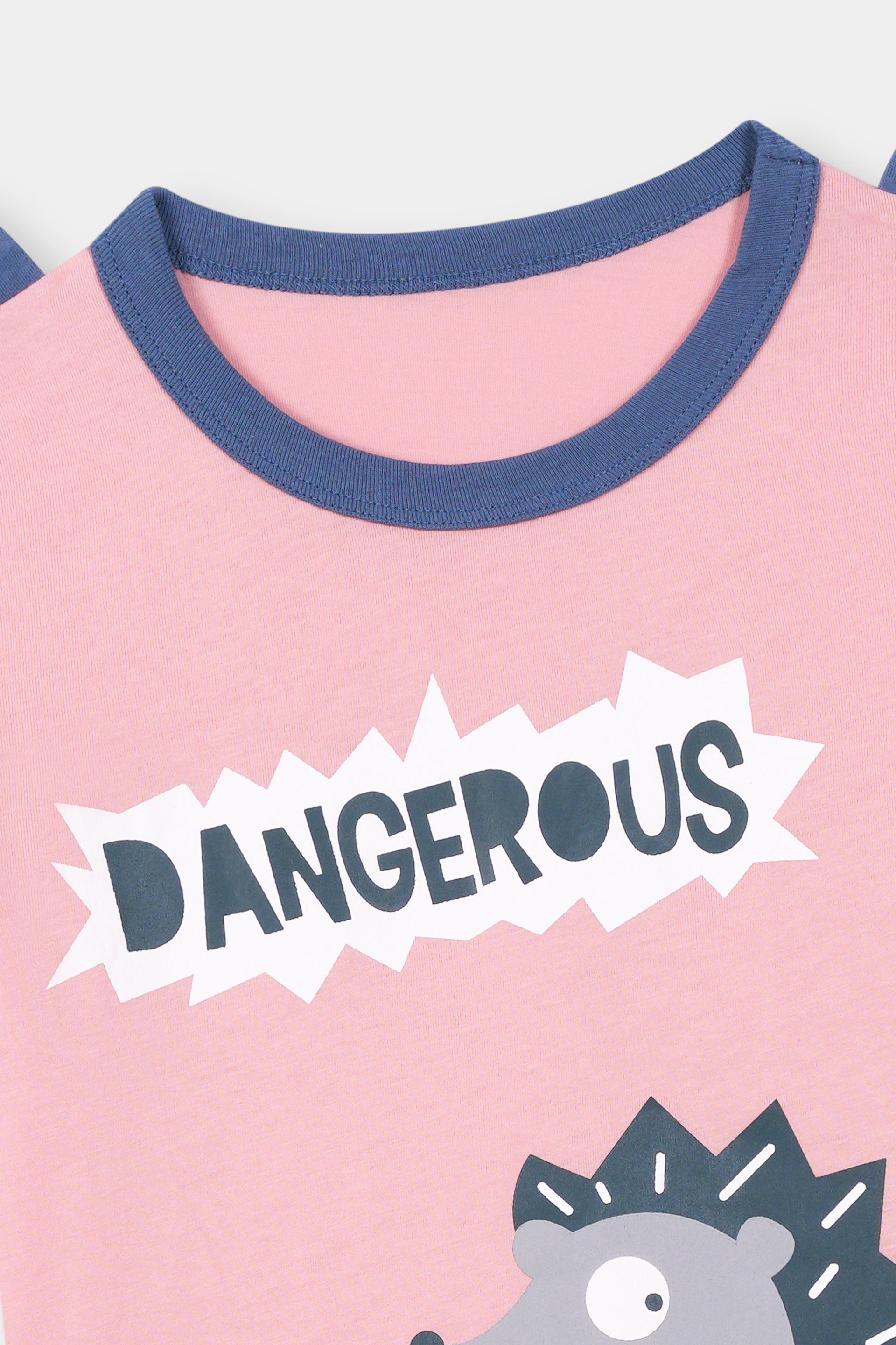 Boys 100% Imported Soft Cotton Pink Graphics Printed T-Shirt