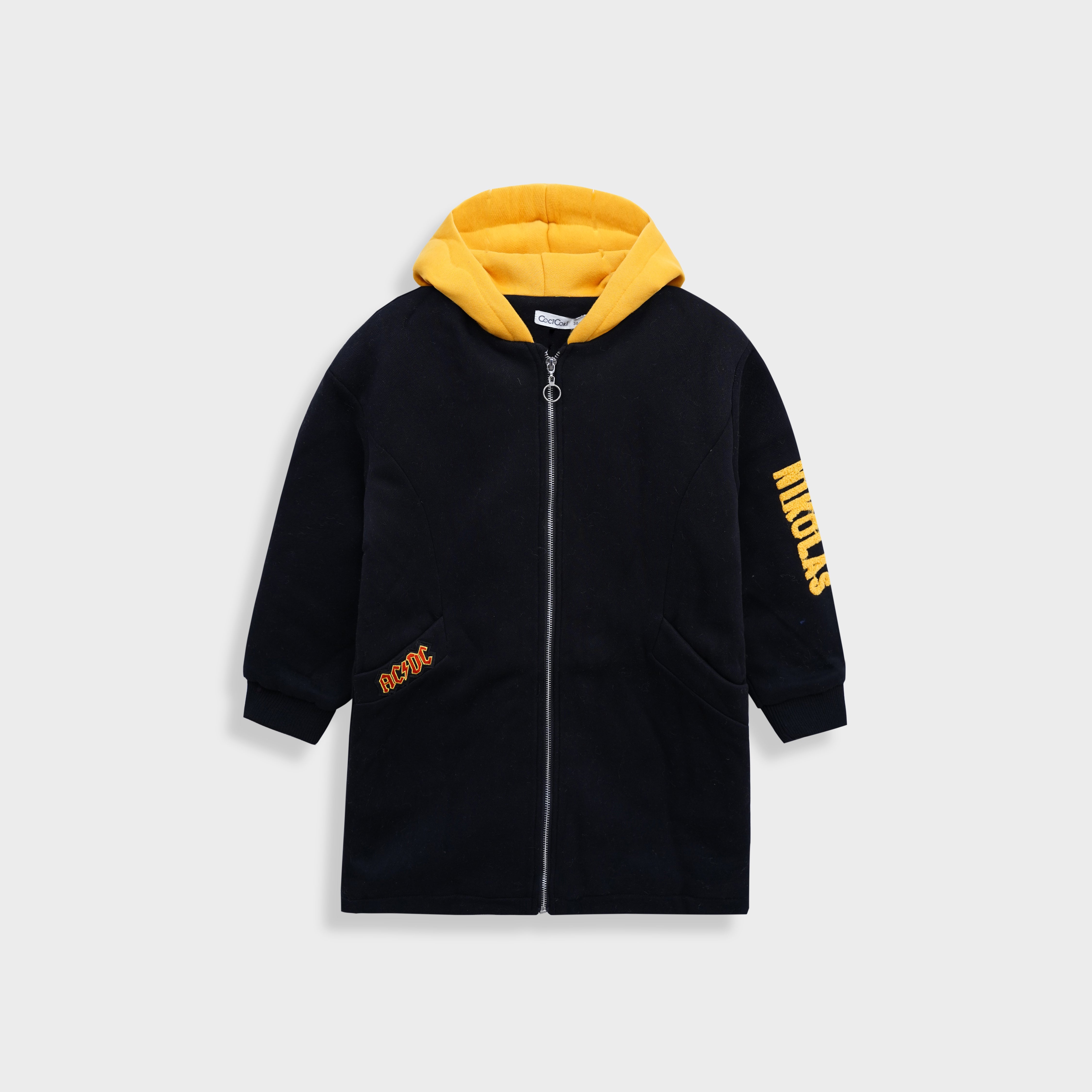 Imported Kids Fleece Black Zipper Hoodie