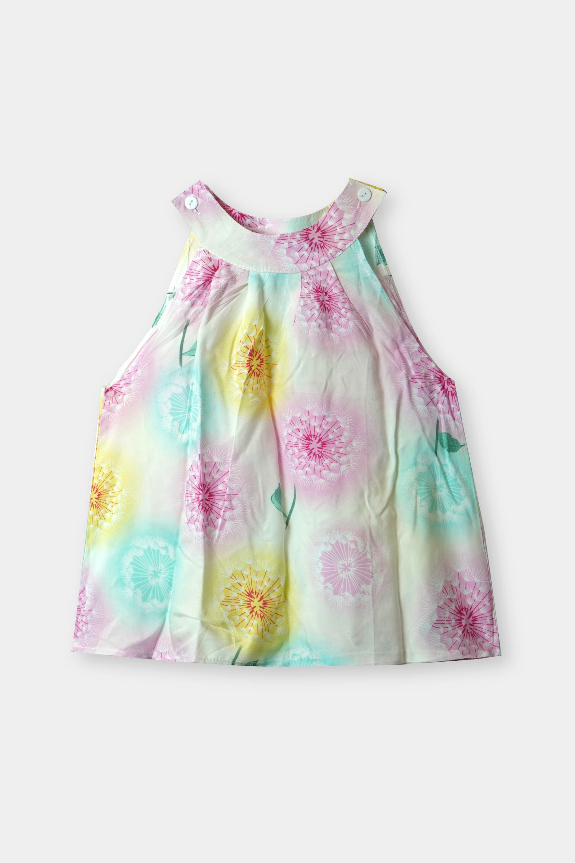 Girls 100%Imported Soft Cotton Printed Multi Color Tank - T