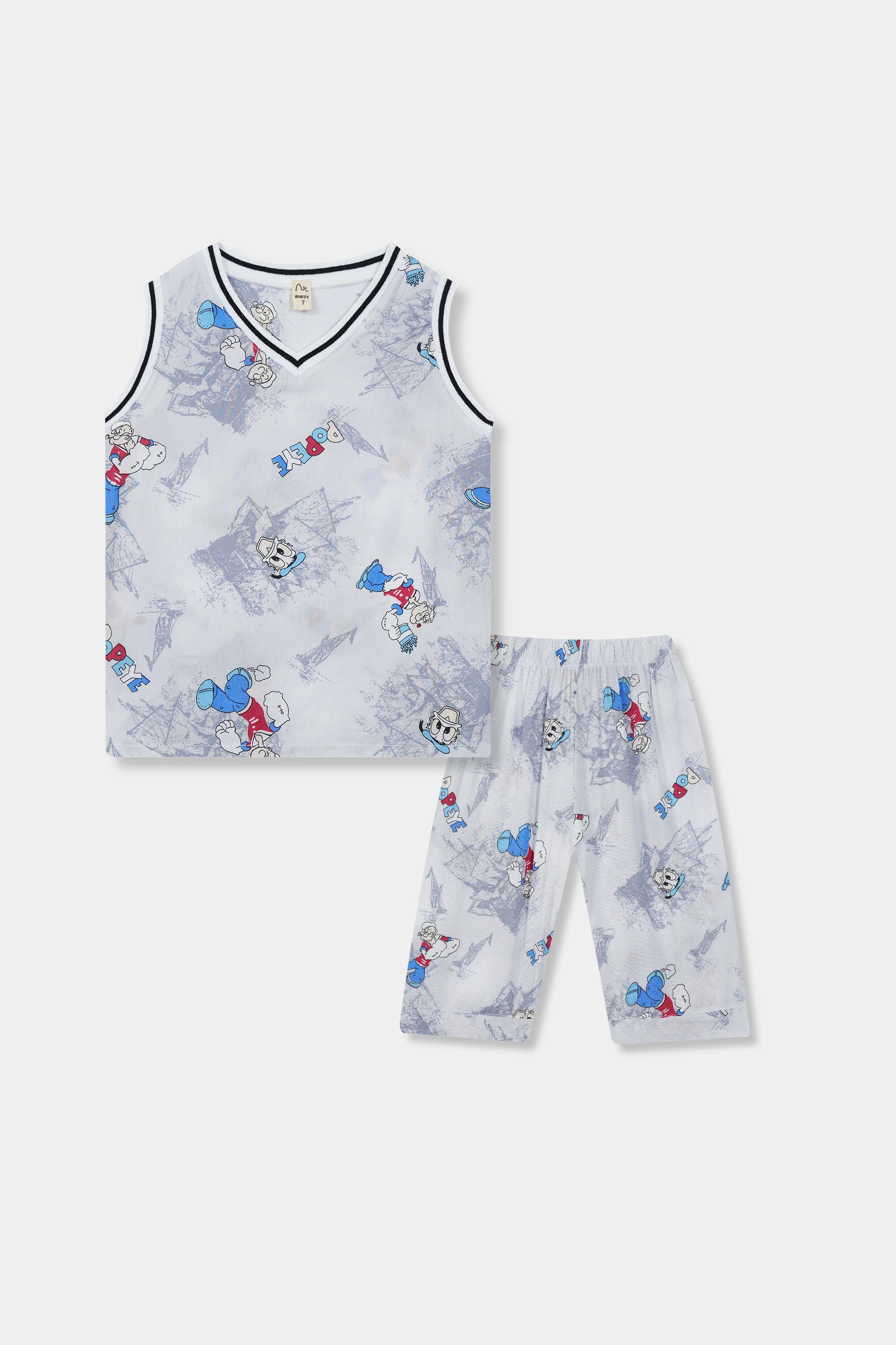 Kids 100% Imported Soft Cotton Printed Sleeveless Suit