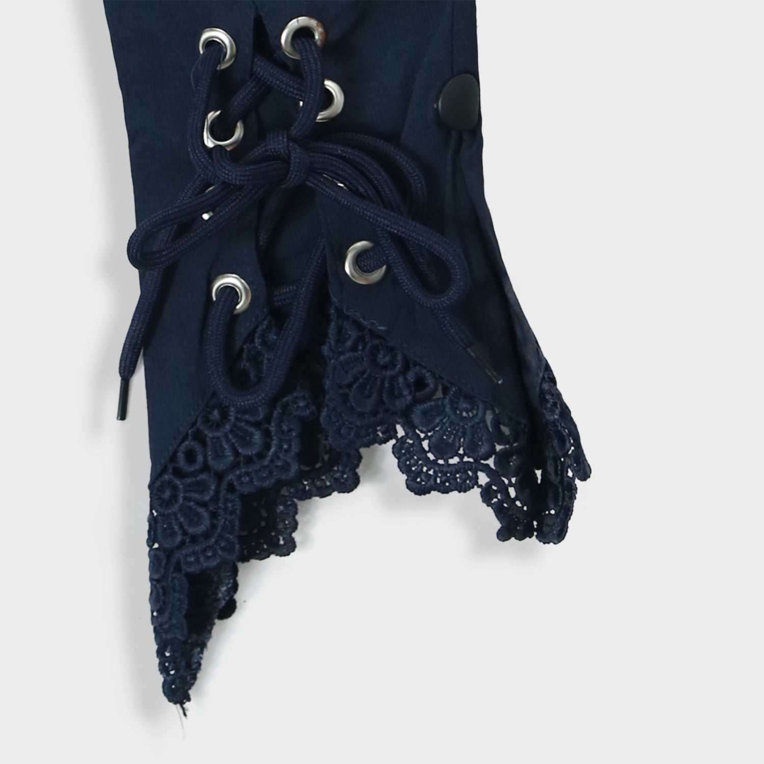 Imported Navy Blue Pant Tights Side Panel Black Stud For Girls
