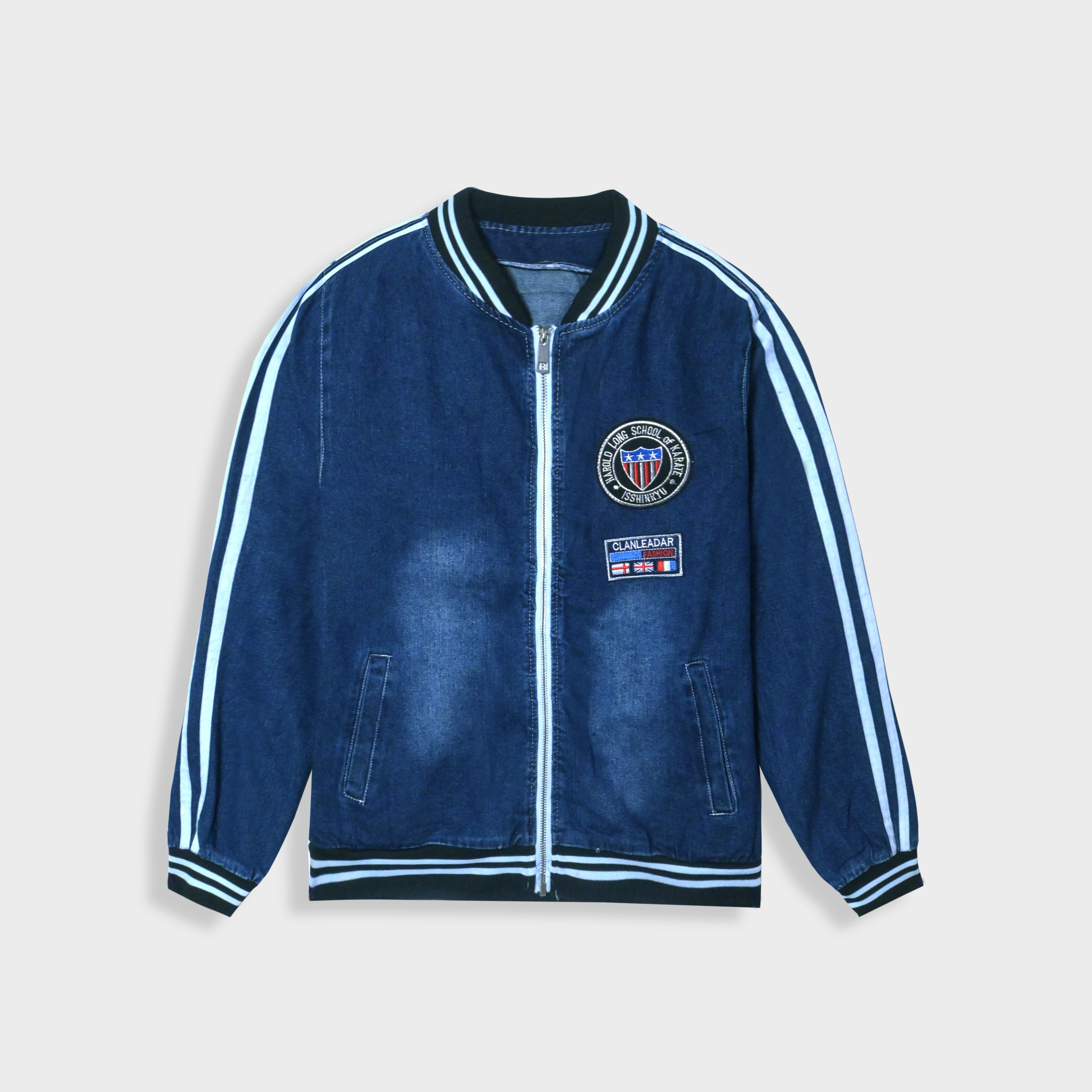 Imported Unisex Premium Quality Embroidered Patch Denim Jacket
