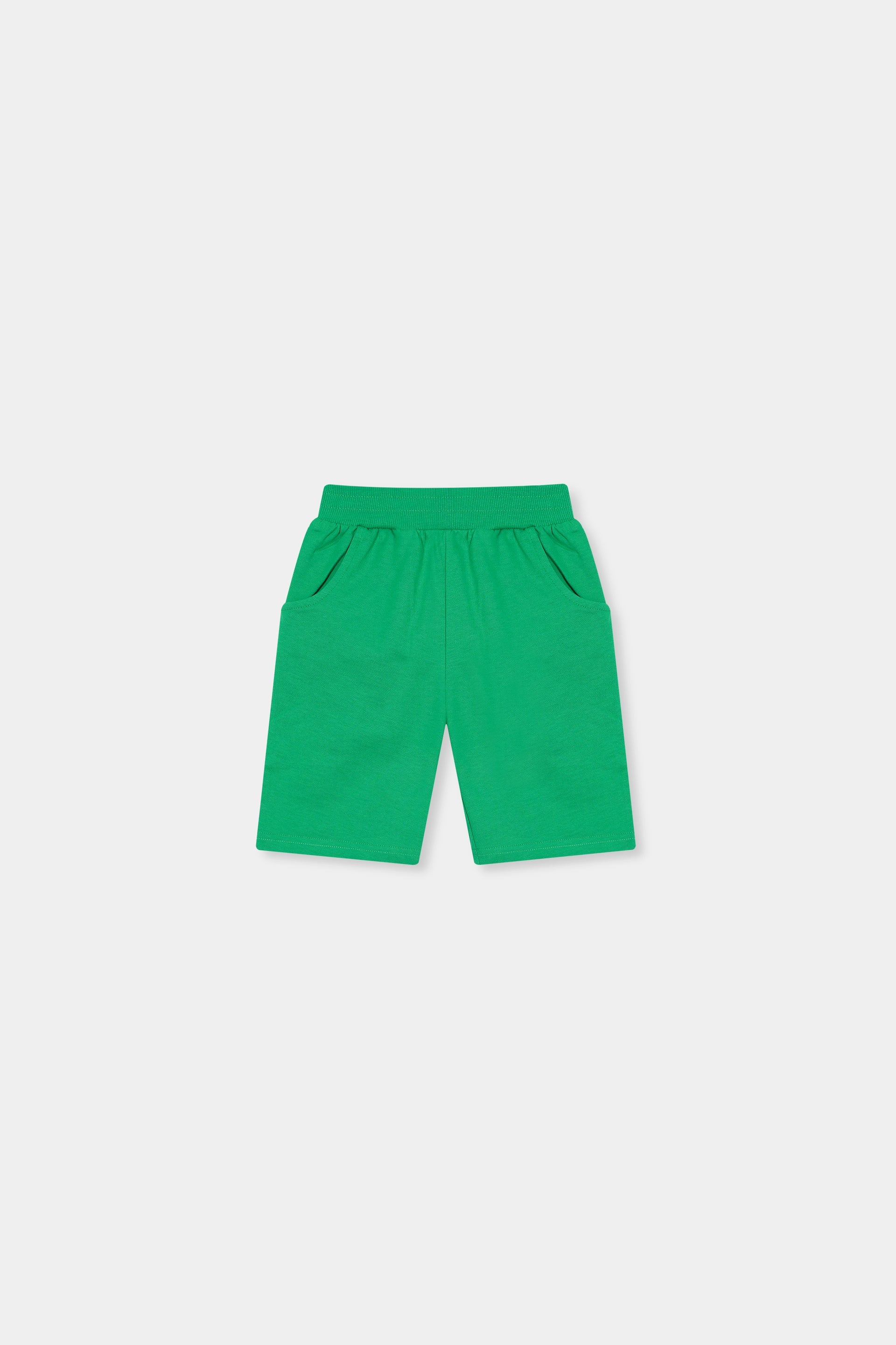 Kids 100% Imported Soft Cotton Green Shorts