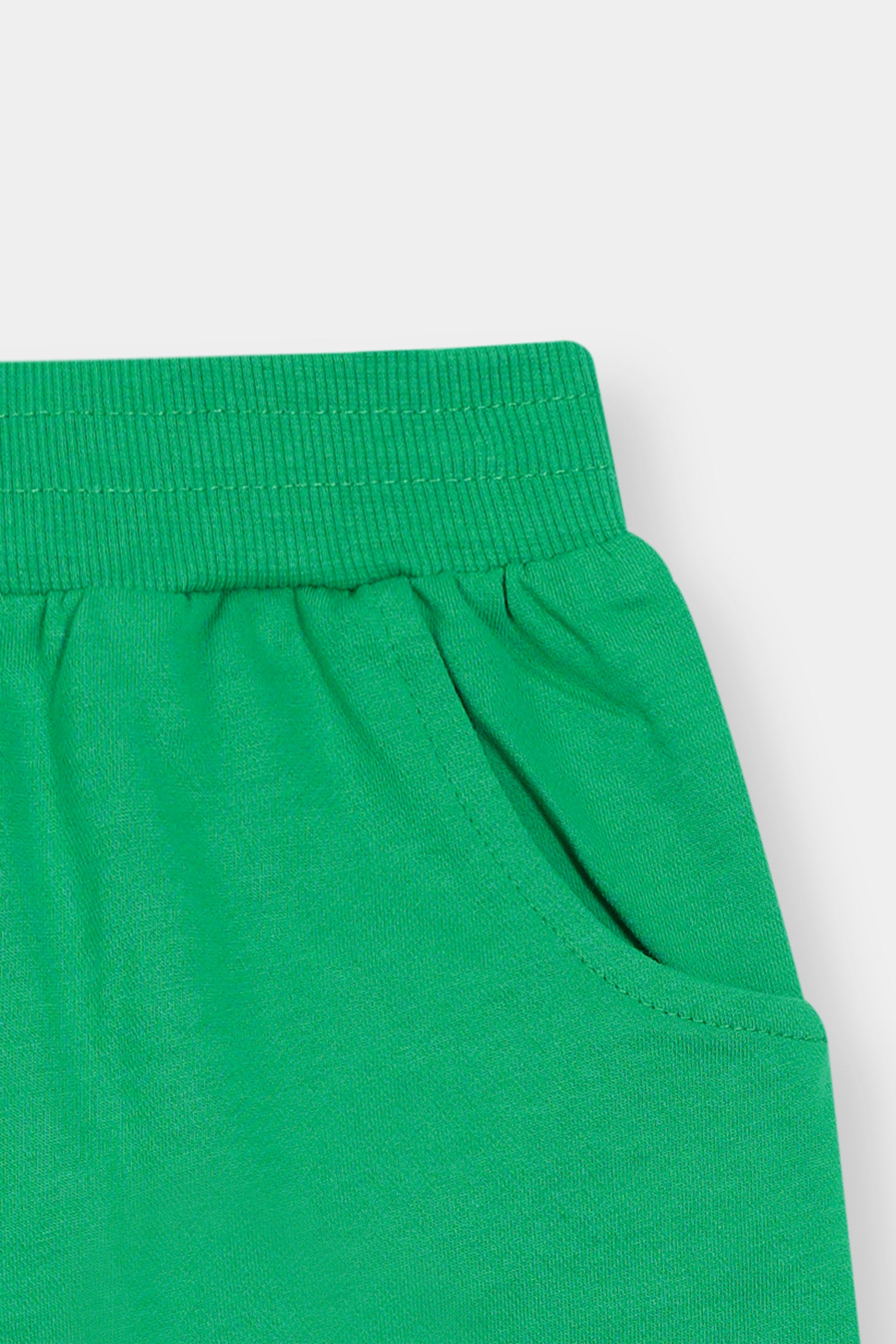 Kids 100% Imported Soft Cotton Green Shorts