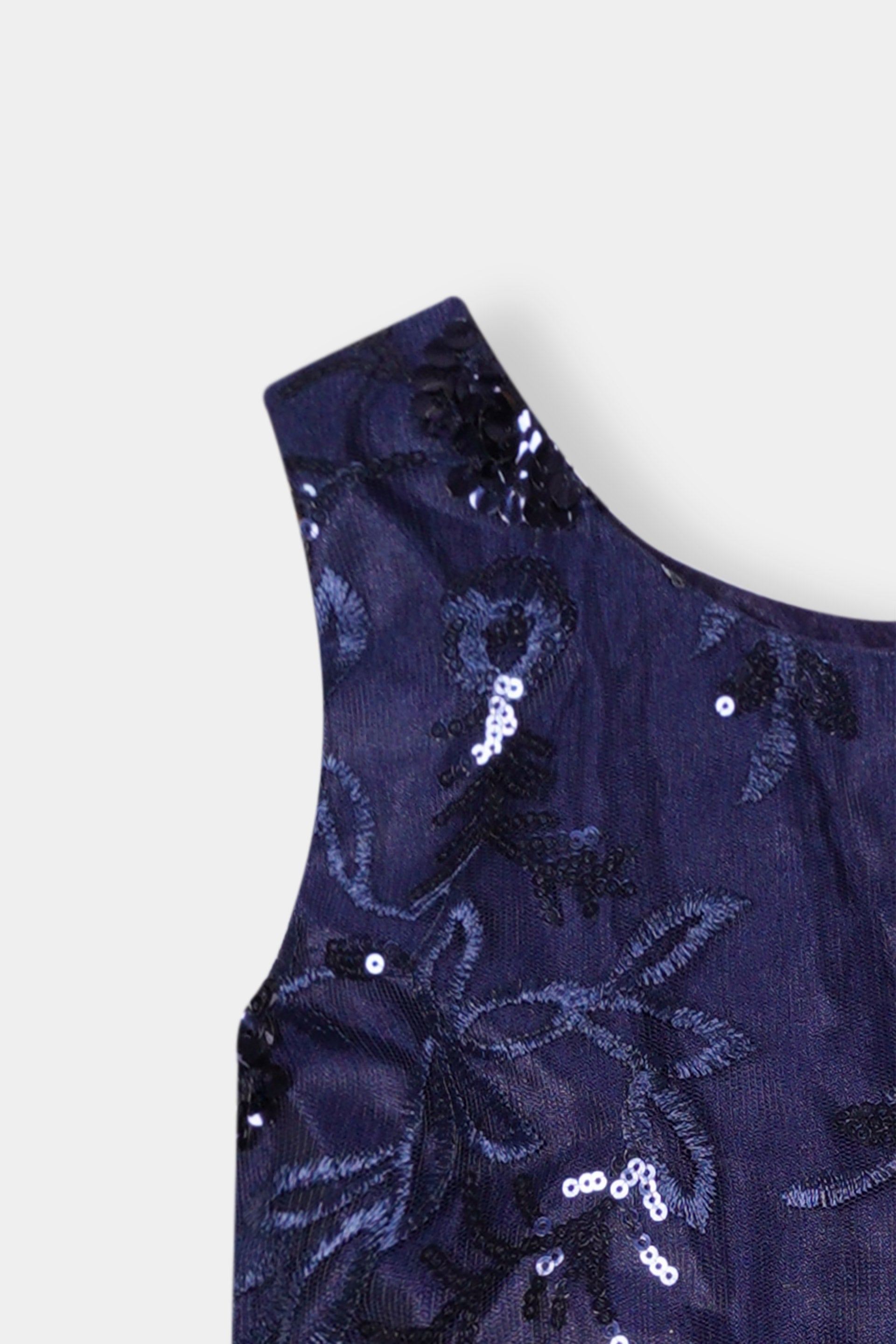 Girls Imported "Quality Fairy Frill Navy Blue Frock"