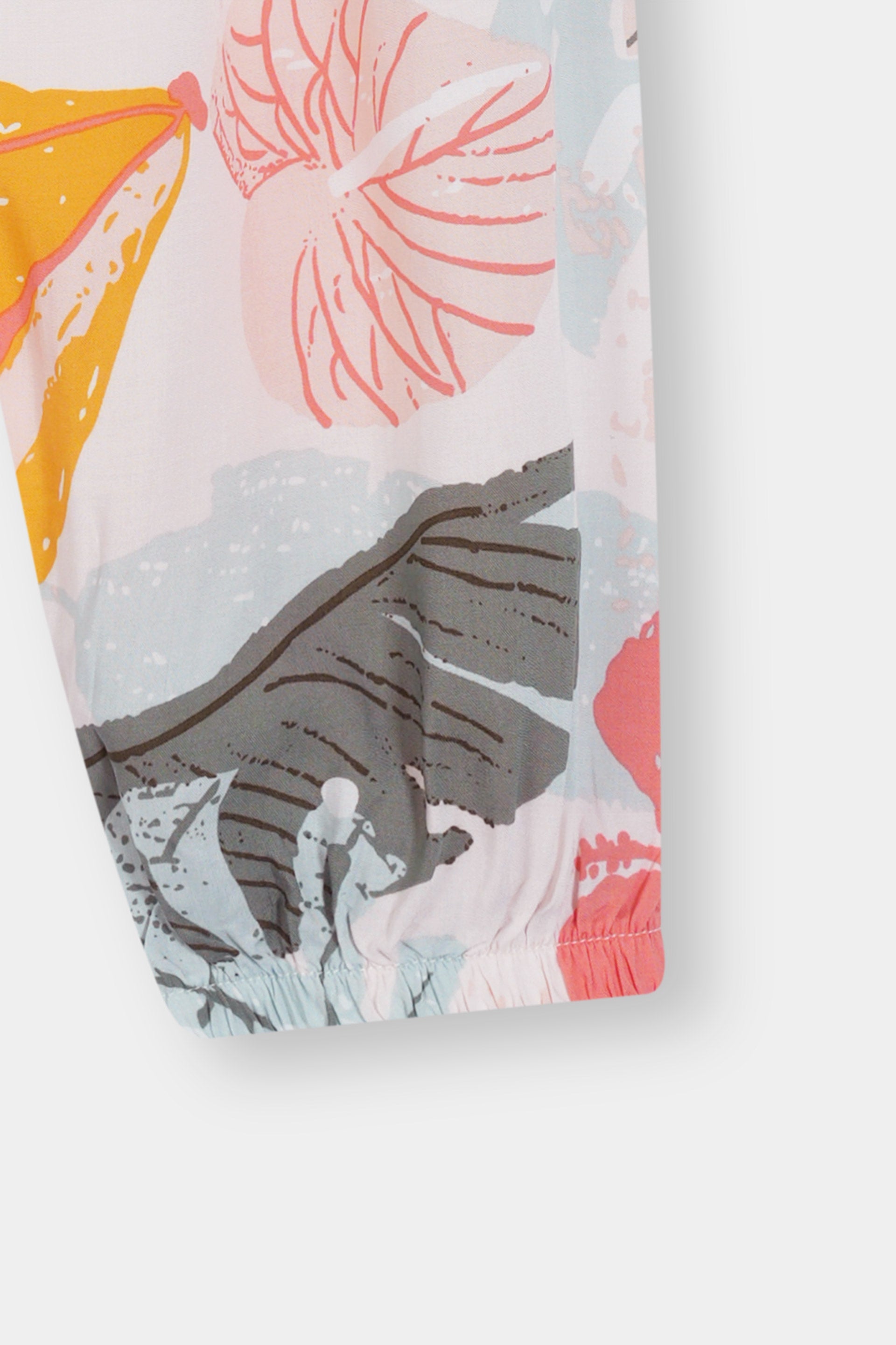 Girls 100% Imported Soft Cotton Floral Printed Trouser