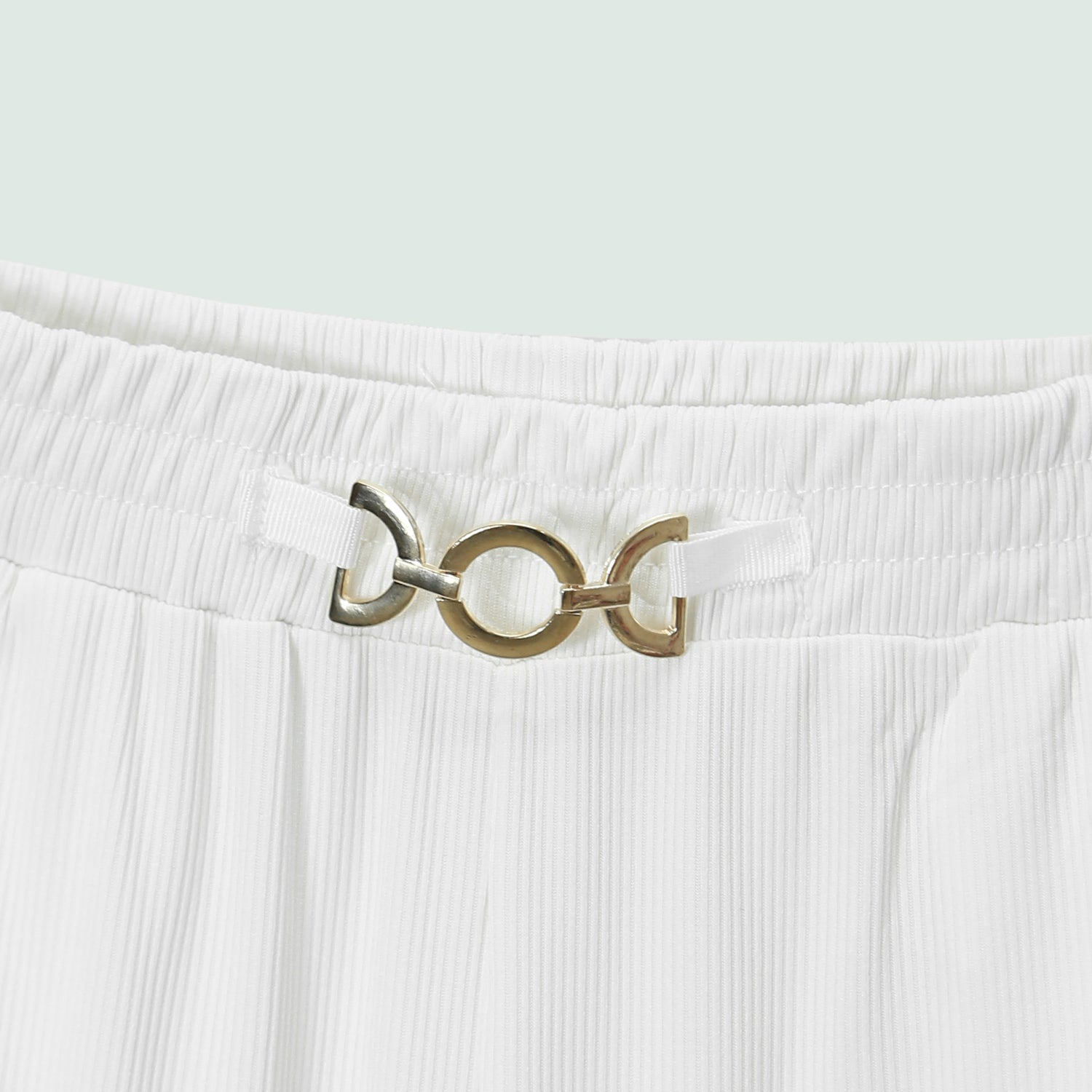 Imported Chifon White Bell Bottom Plazo Trouser For Girls