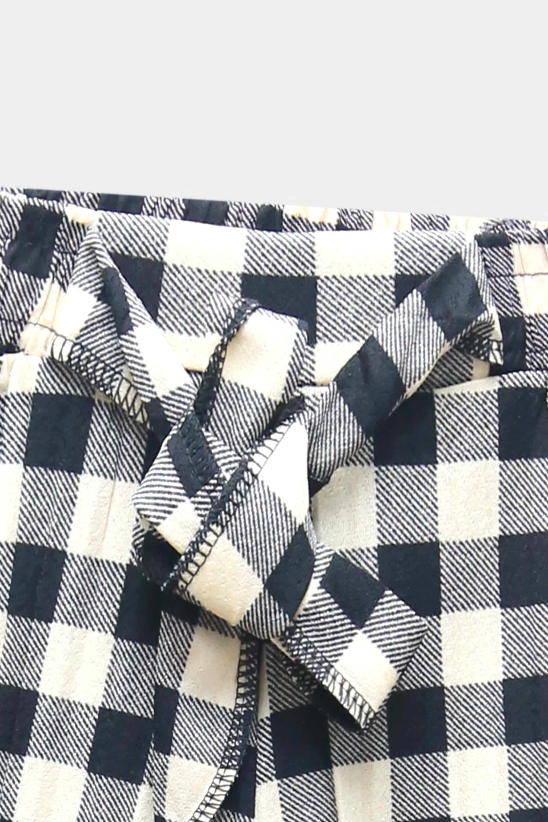 Girls Imported Linen Cotton Yellow And Black Check Bell Bottom Plazo Trouser{size 3 years to 12 years}