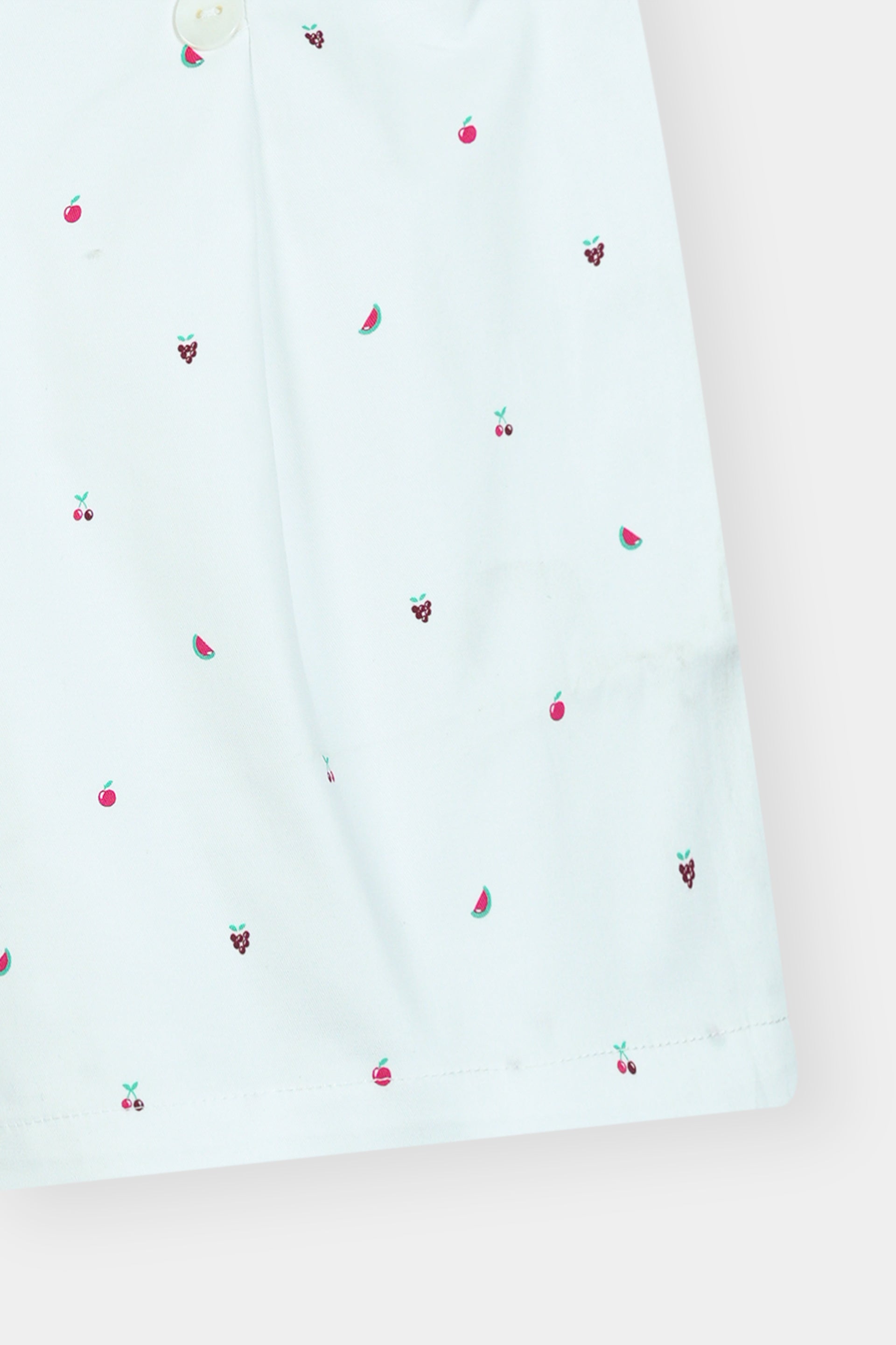 Kids 100% Imported Soft Cotton White Printed Shorts