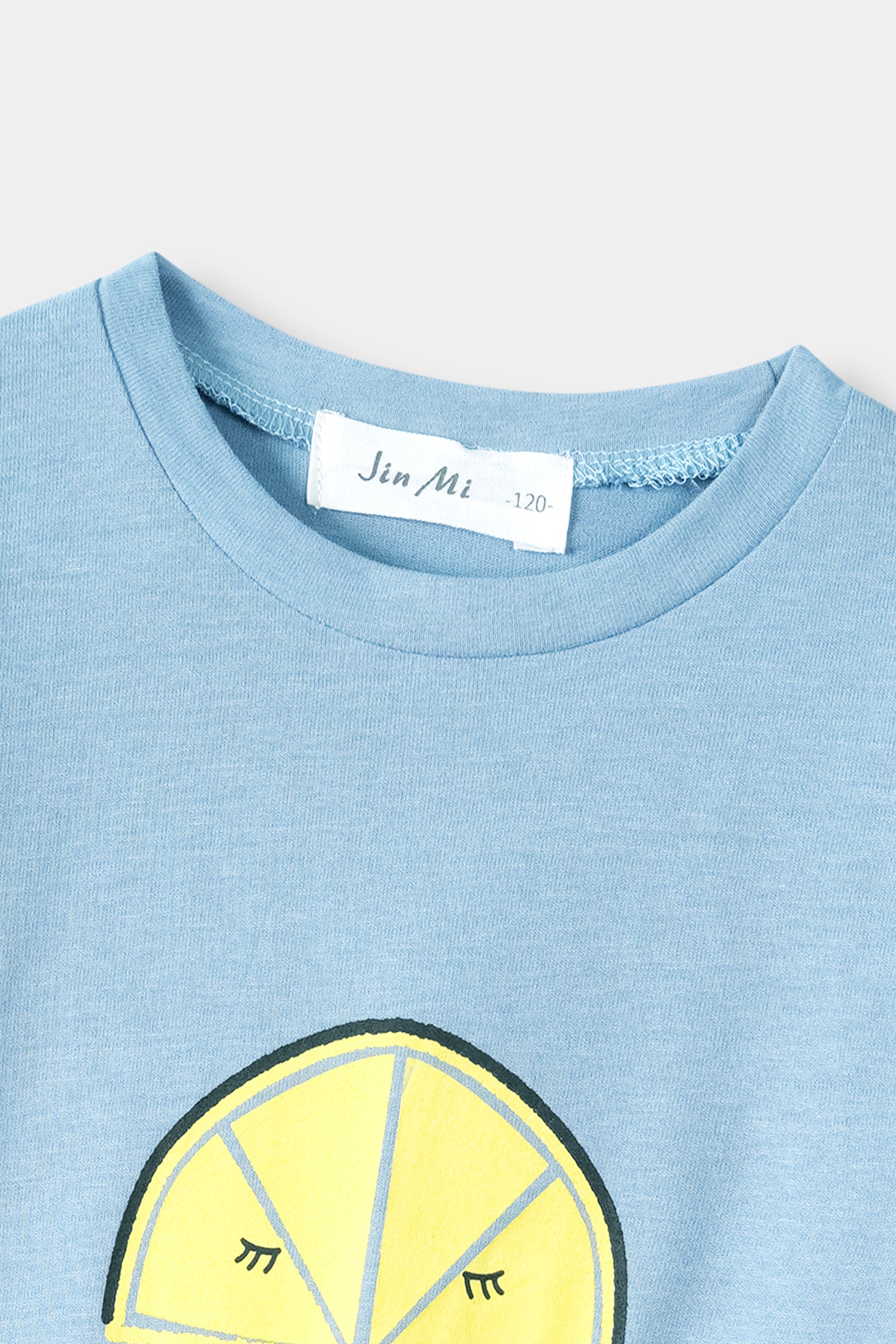 Girls Imported Soft Cotton Printed Sky Blue Long Sleeve T-Shirt