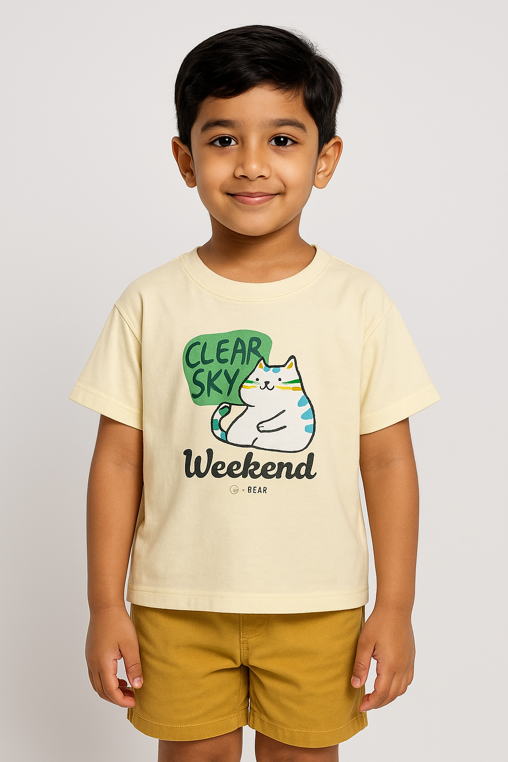 Boys Imported Slogan Graphic Printed Drop Shoulder T-Shirt