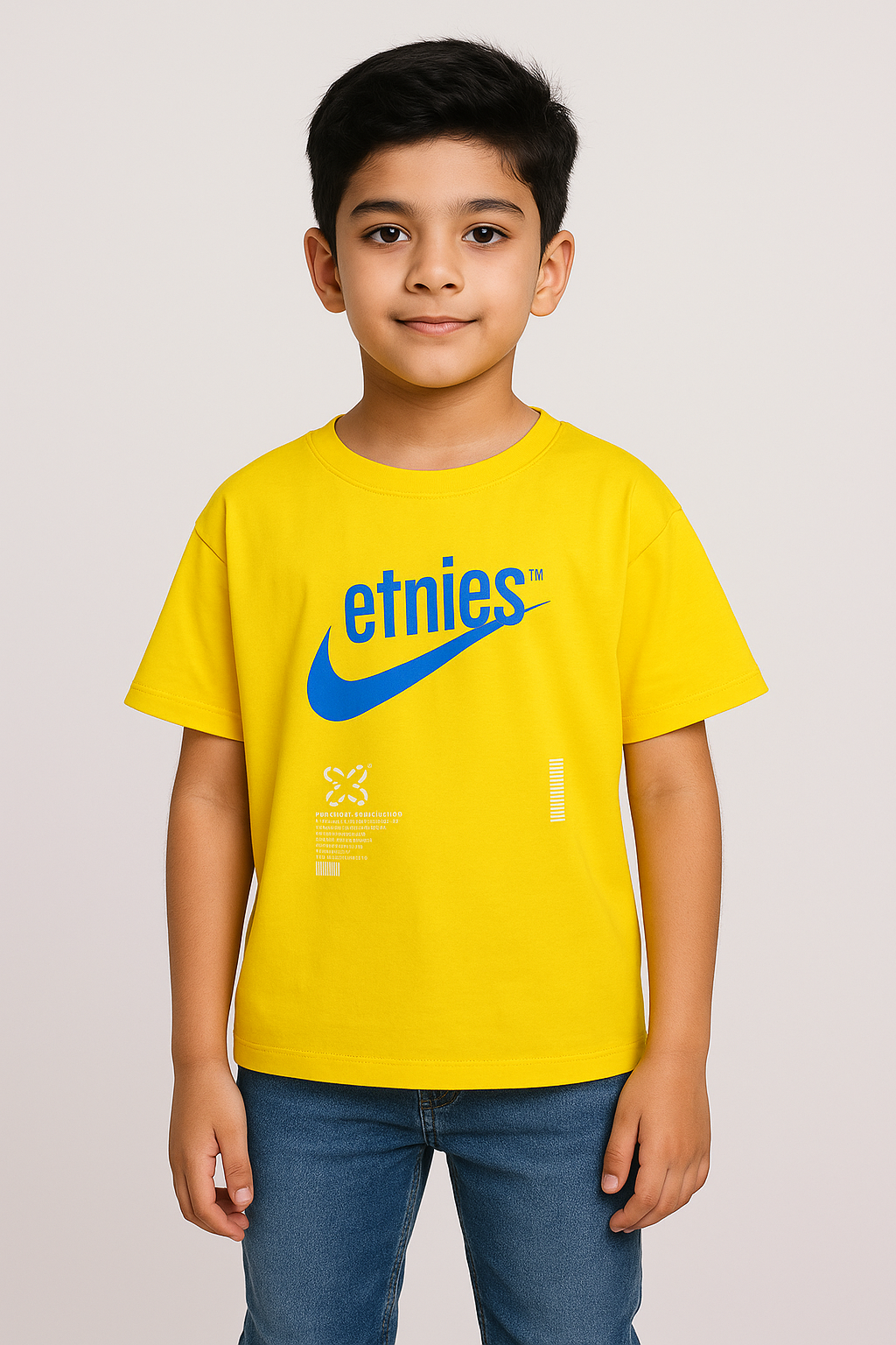 Boys Imported Soft Cotton Graphic Printed Yellow T-Shirt