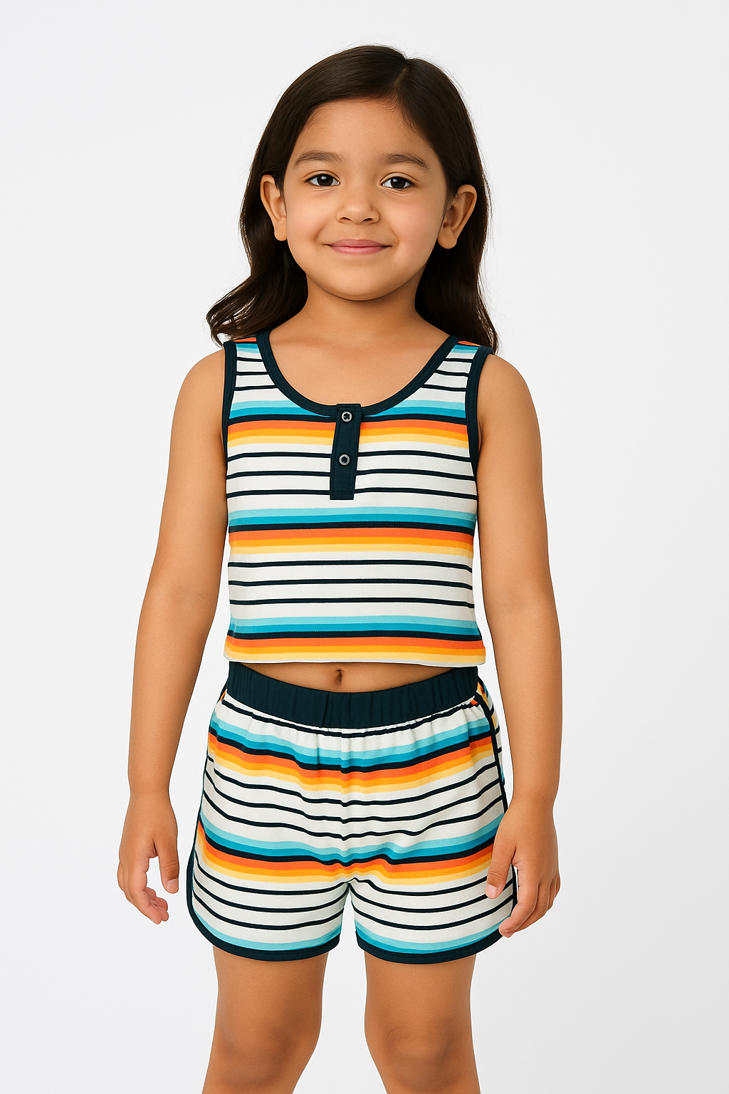Girls Imported Soft Cotton Sleeveless Suit