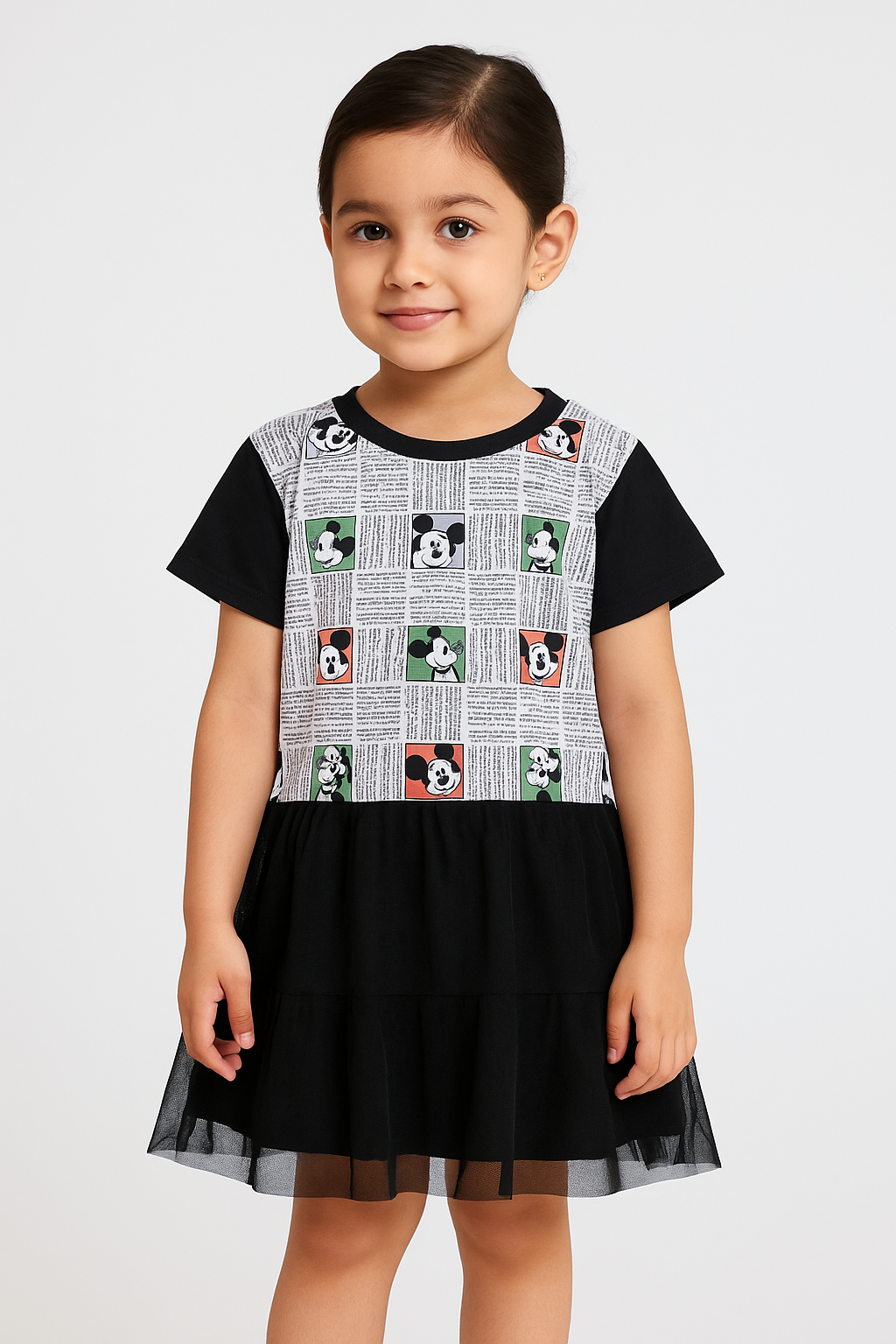 Girls Imported Soft Cotton Frock With Bottom Net