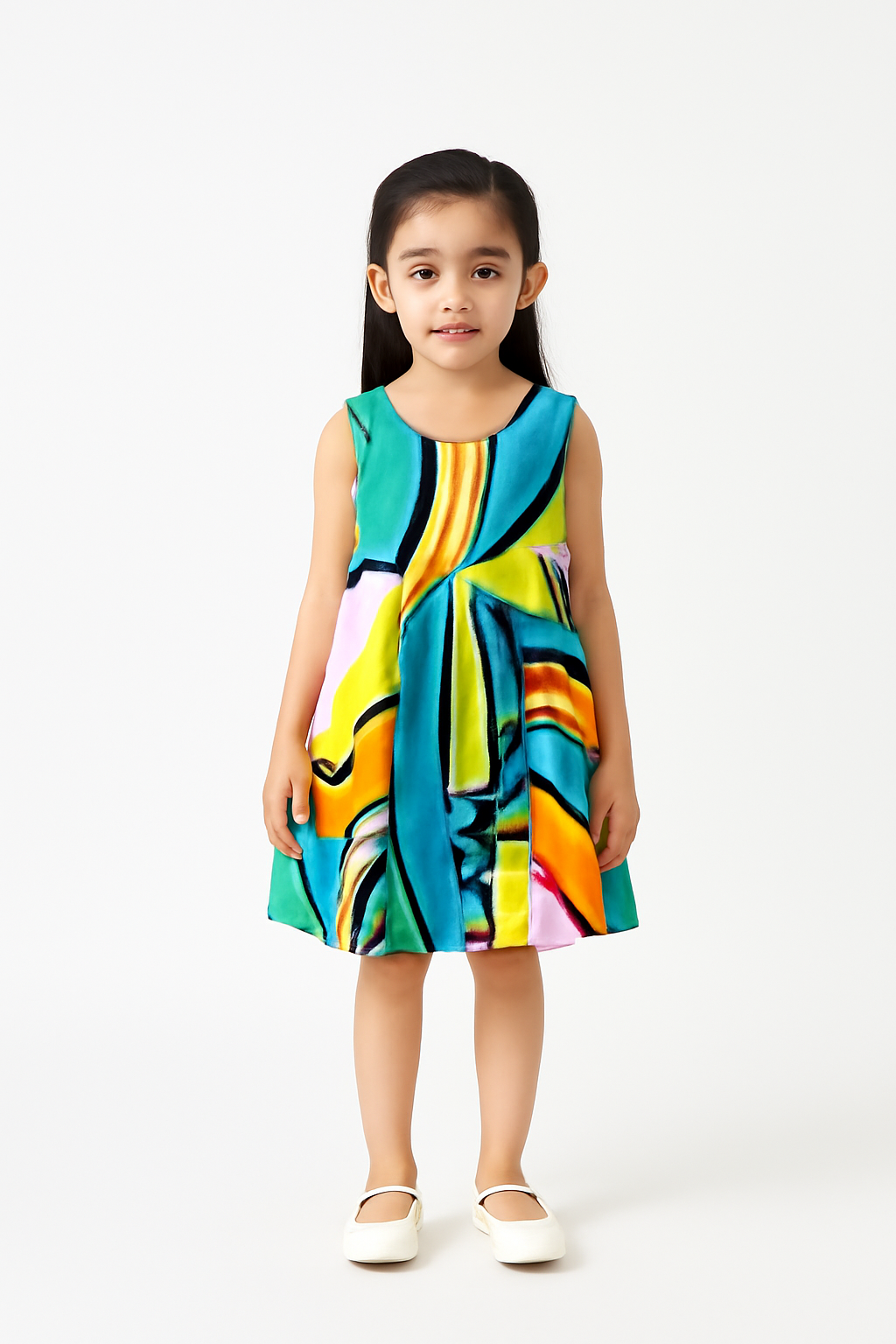 Girls100% imported All Over Printed Soft Cotton Multi Color Short Body Frock