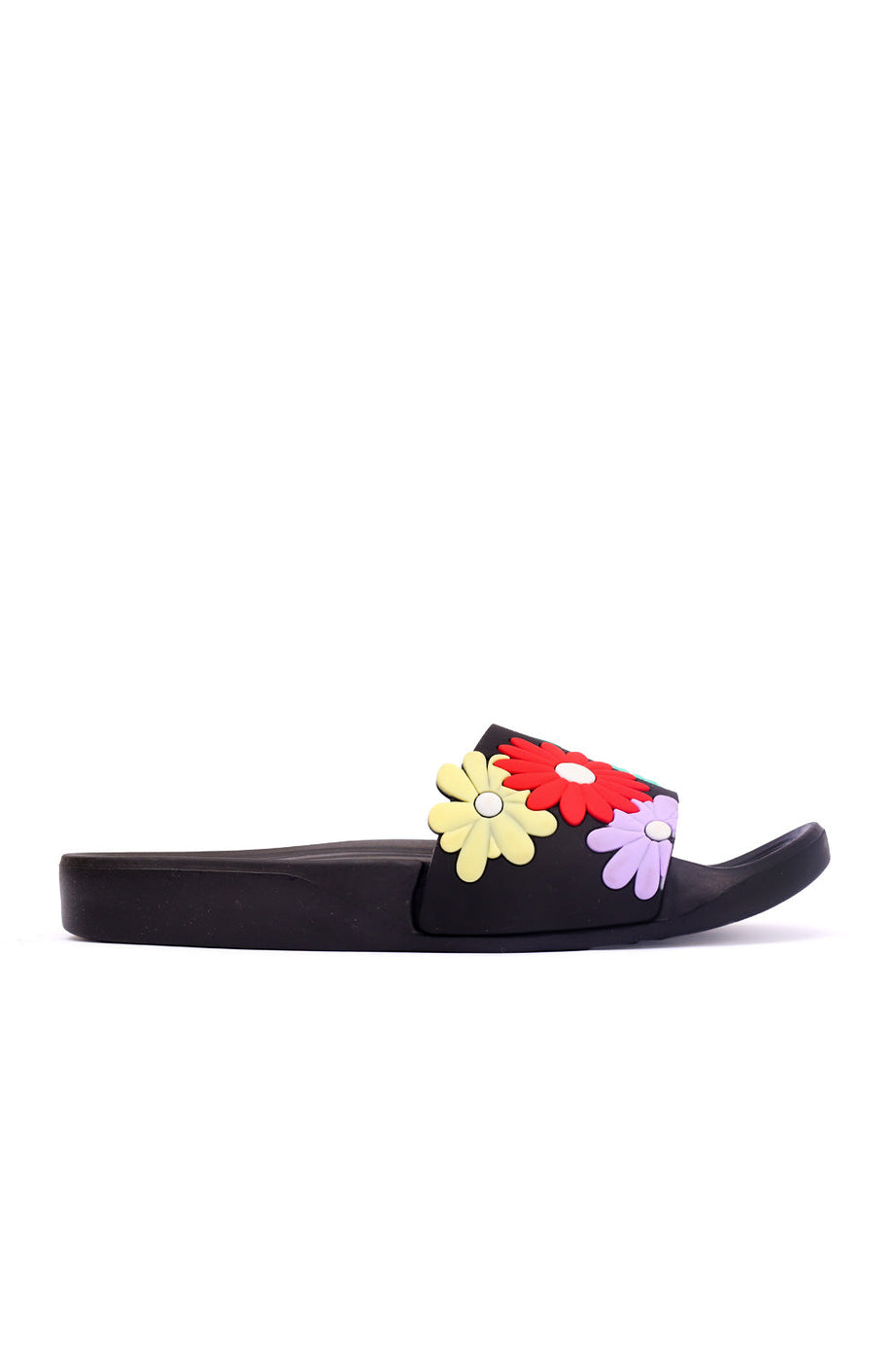 Women Rubber Upper and EVR Sole Flowers Embossed Slippers