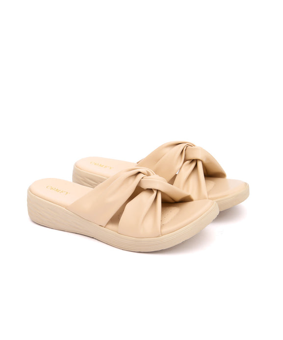 Women Cream Comfortable Slipper