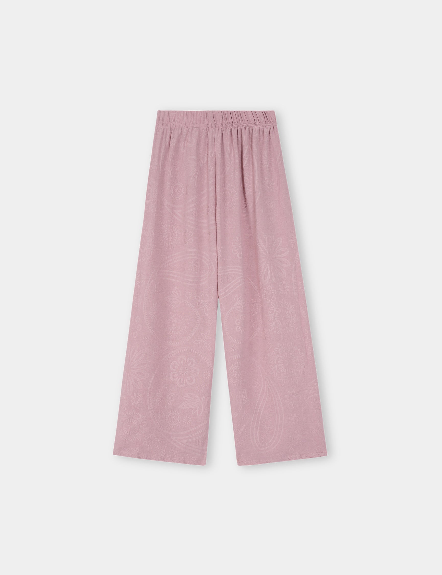 Girls Imported Polyester Pink Wide Leg Trouser