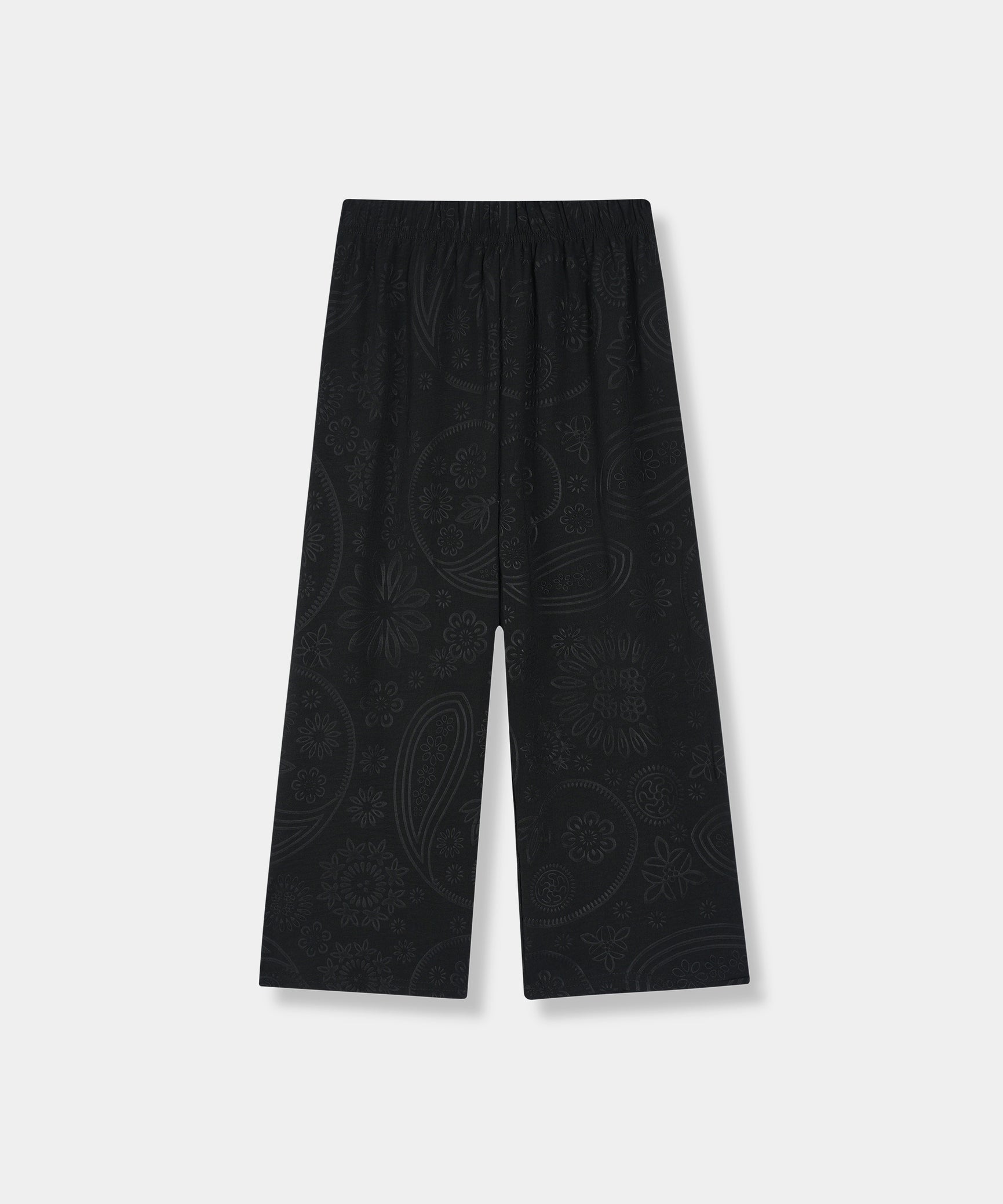 Girls Imported Polyester Black Wide Leg Trouser