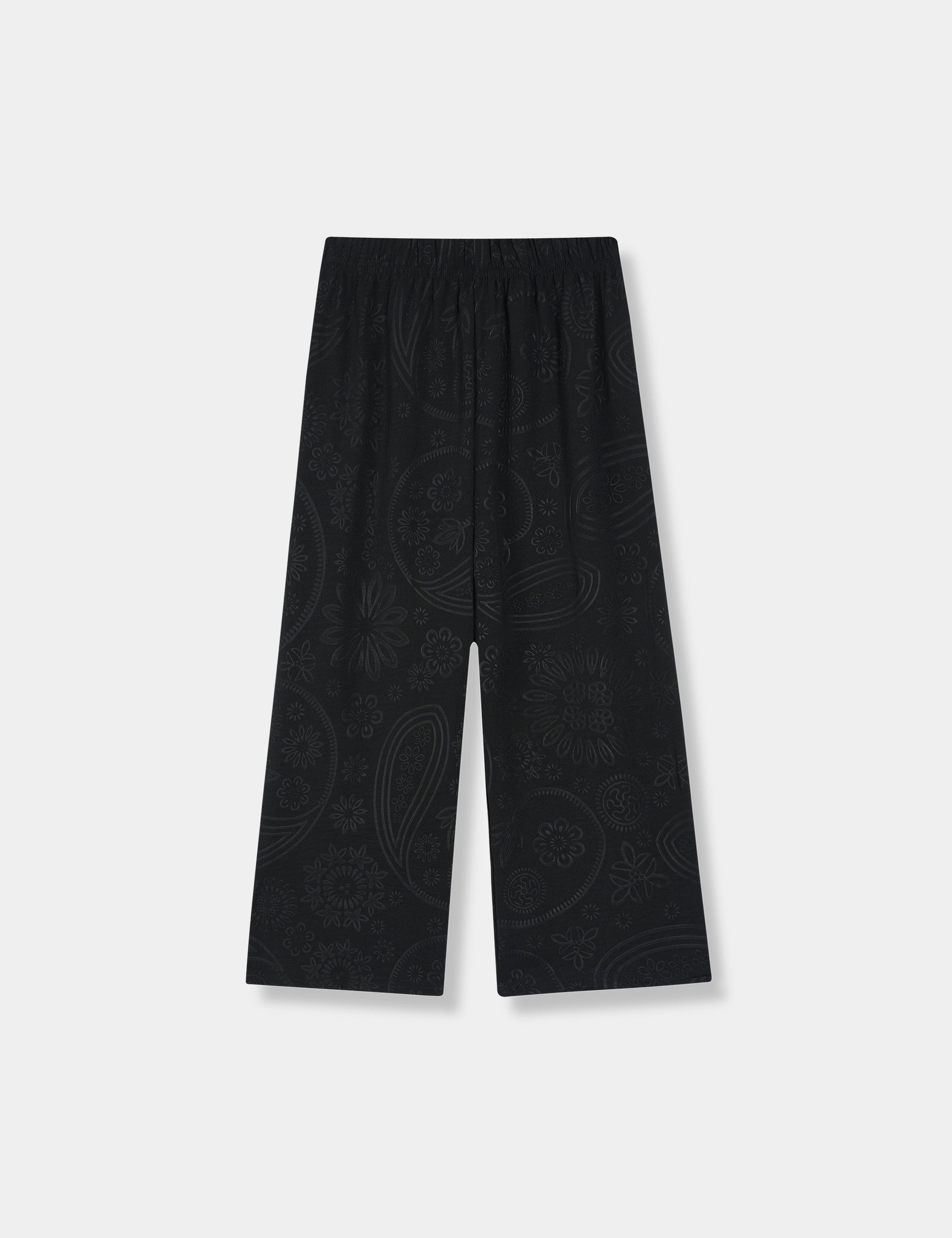Girls Imported Polyester Black Wide Leg Trouser
