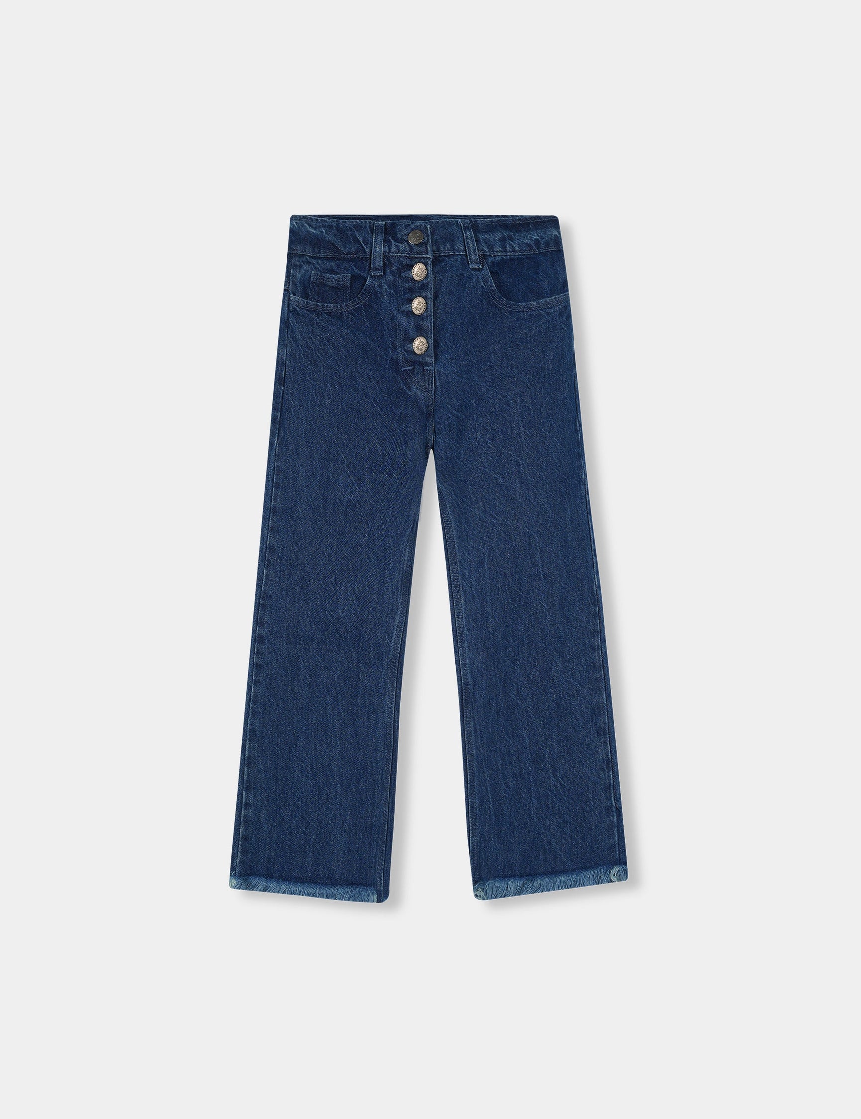 Girls Imported Denim Navy Blue Stretch Flared Jeans(4 years to 14 years)