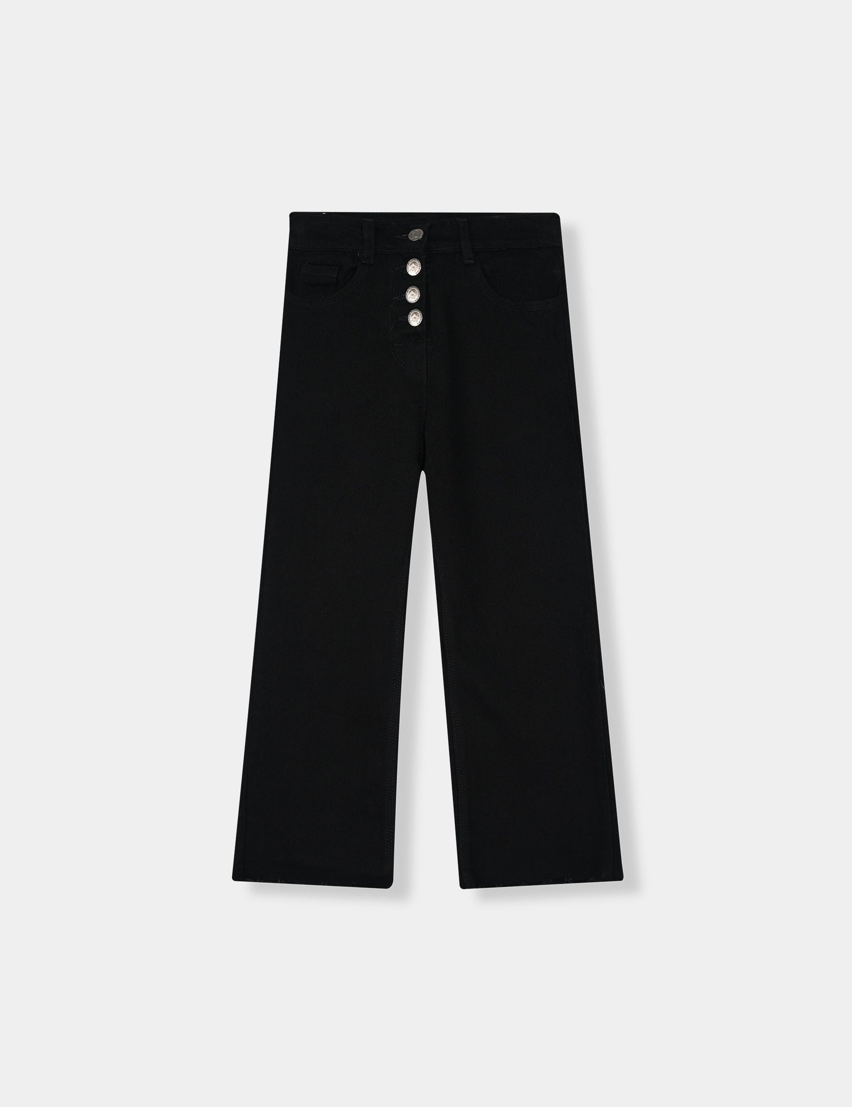 Girls Imported Denim Black Stretch Flared Jeans(4 years to 14 years)