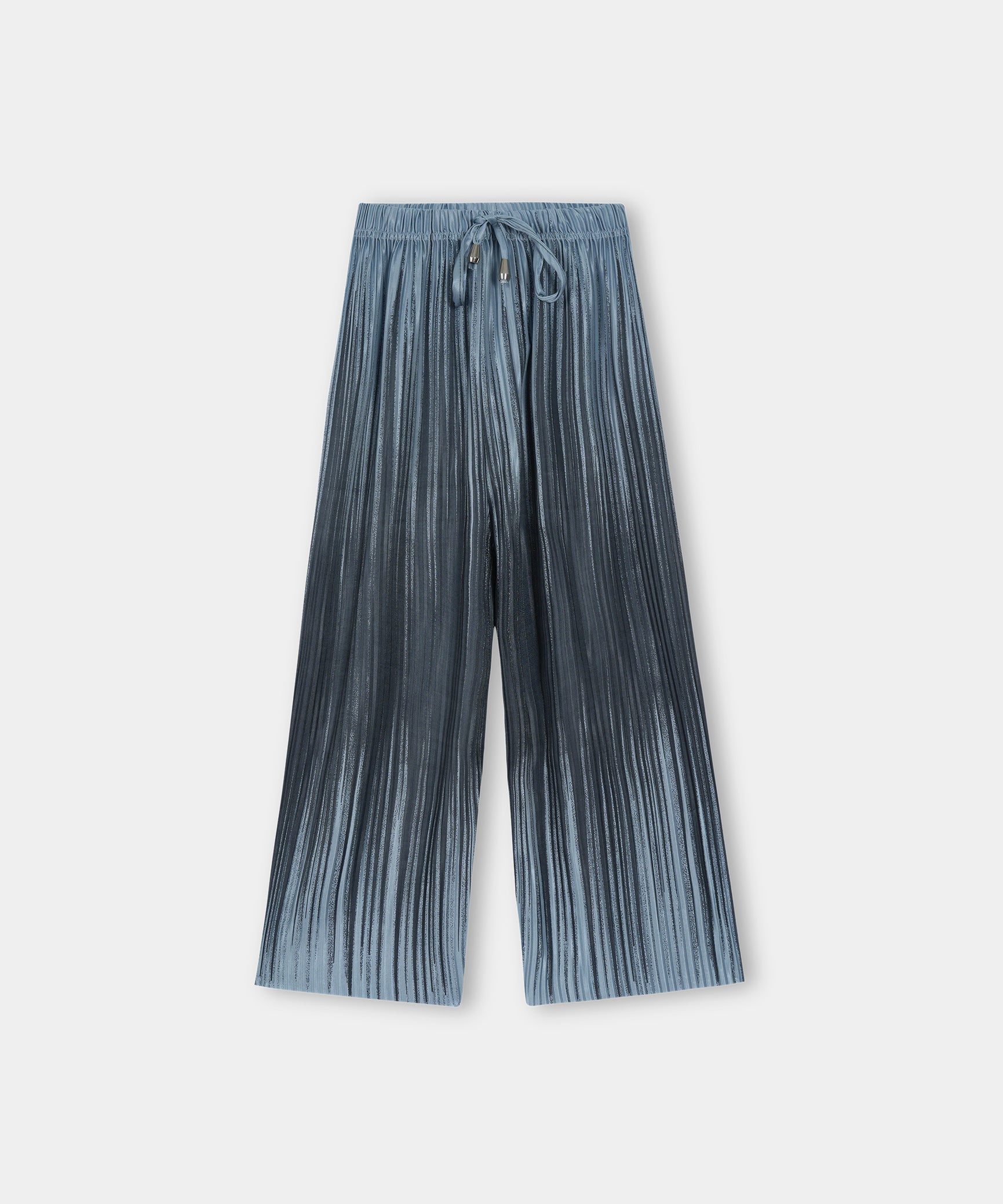 Girls Imported Pleated Grey And Black Trousers