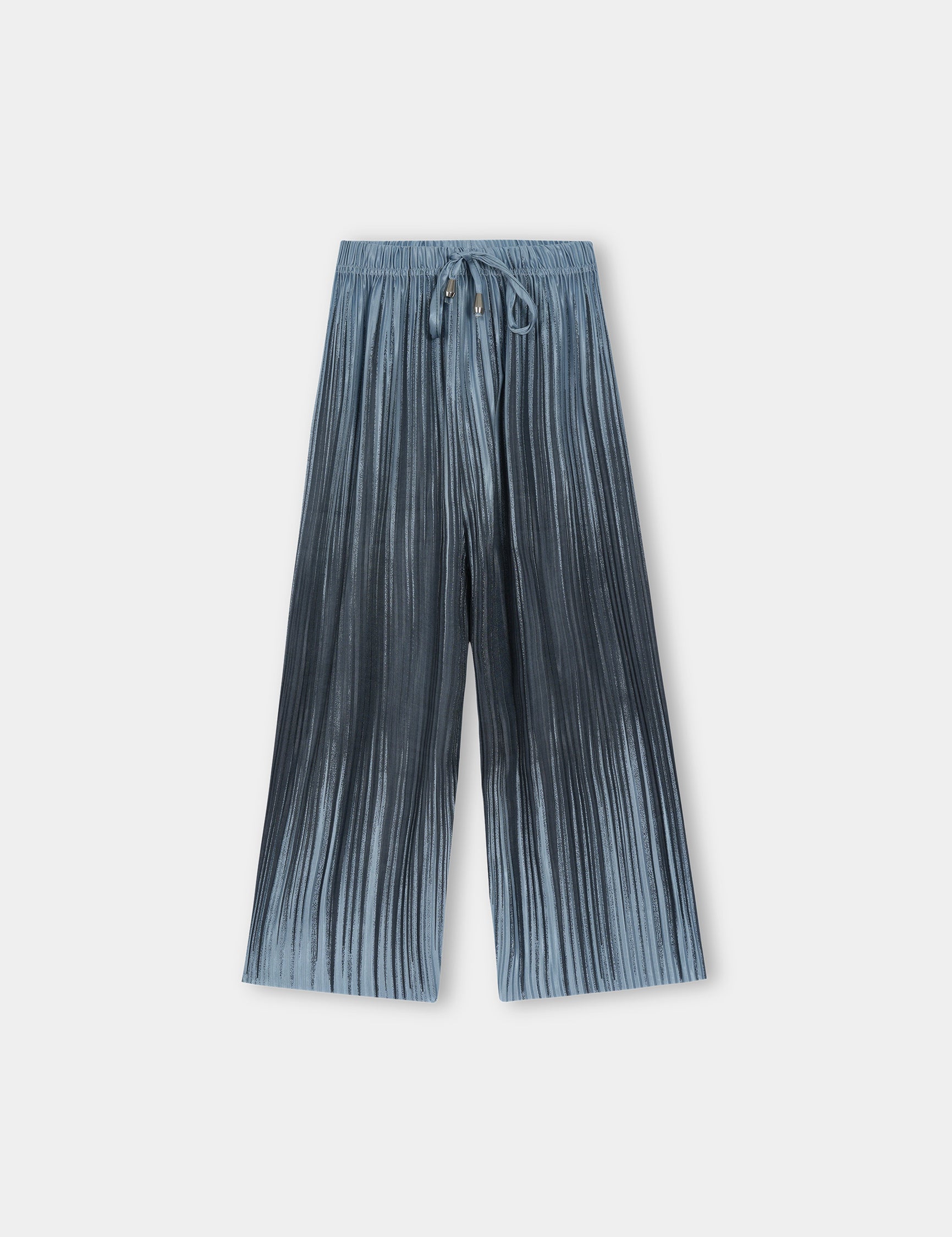 Girls Imported Pleated Grey And Black Trousers