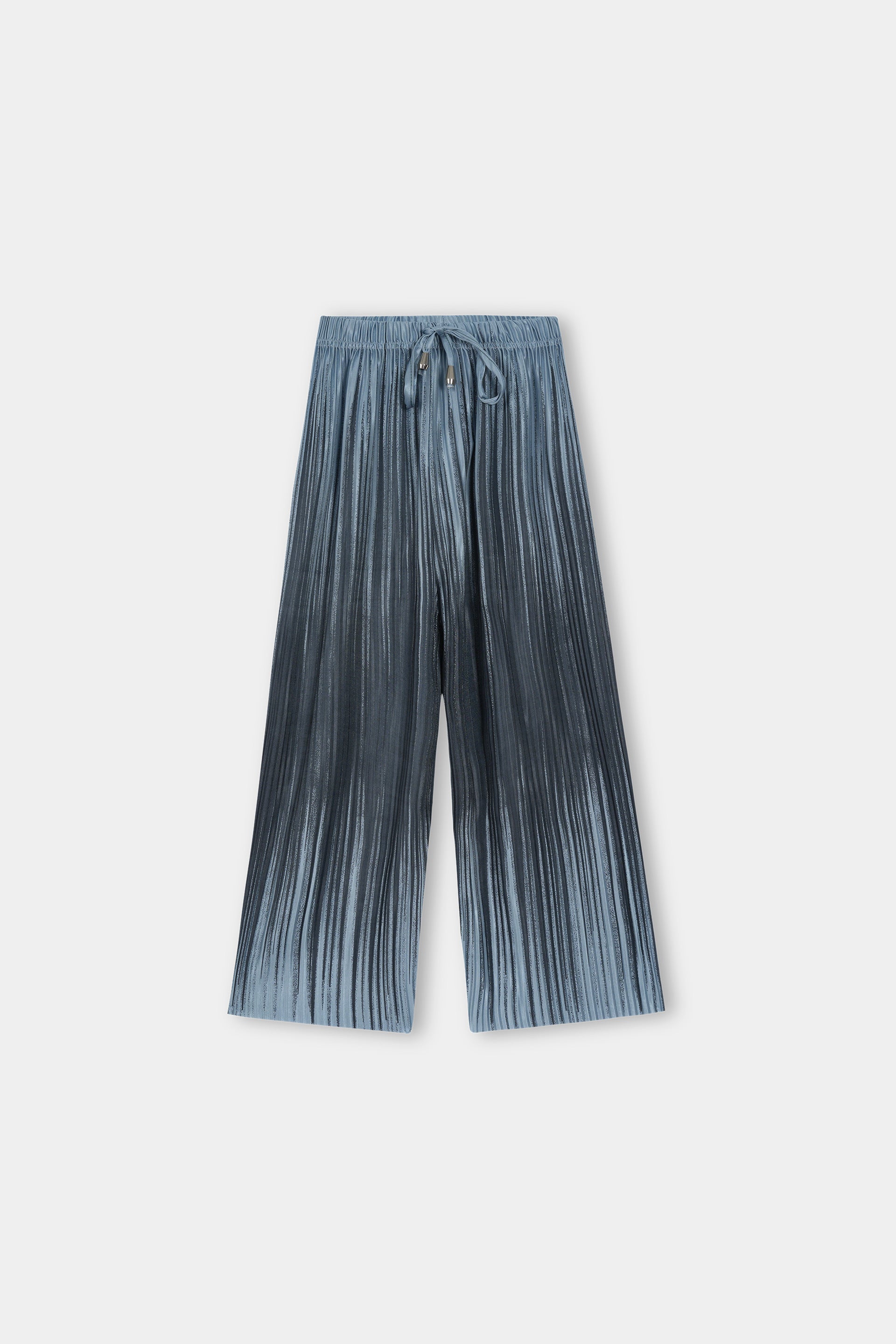 Girls Imported Pleated Grey And Black Trousers