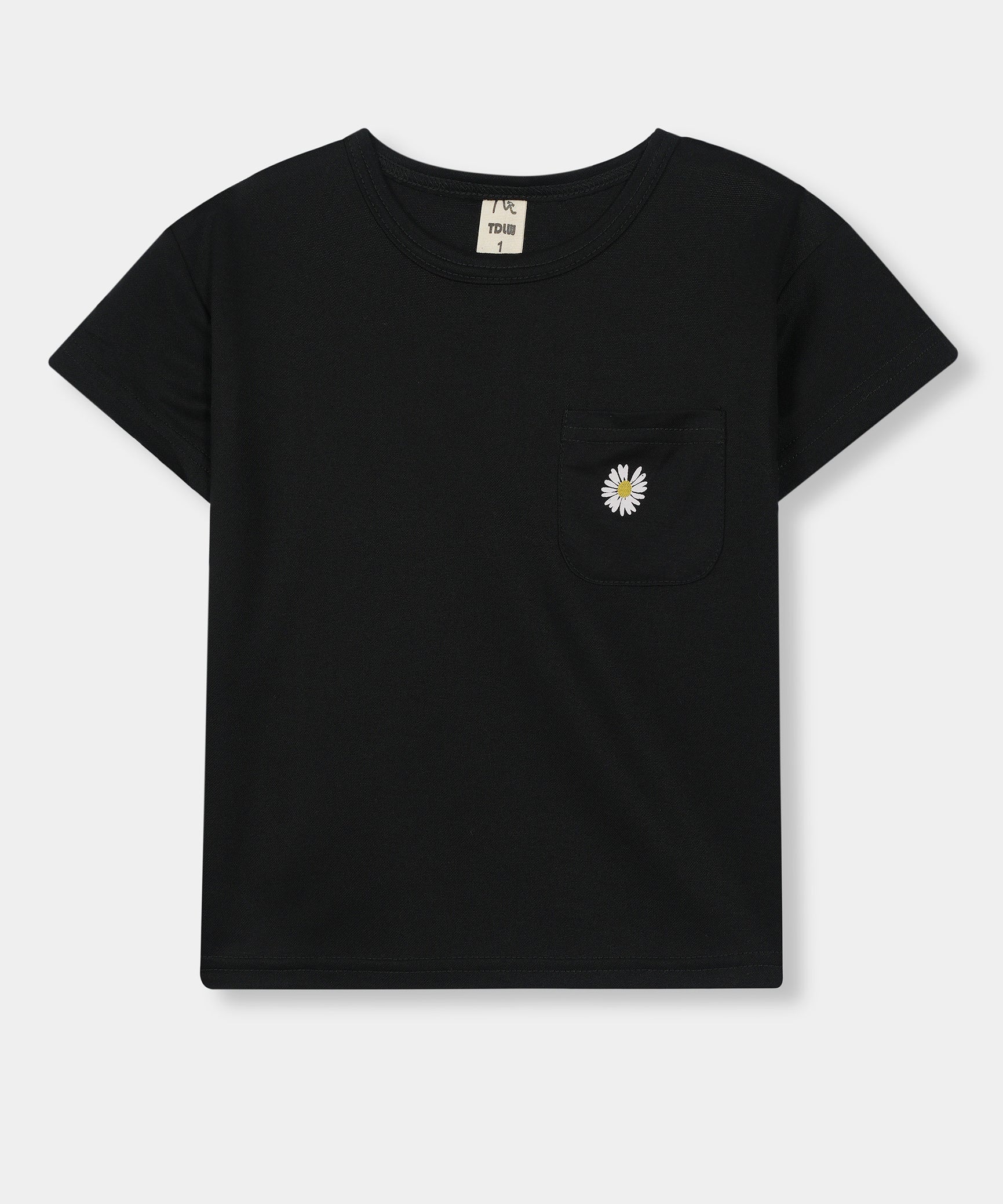 Kids 100% Imported Soft Lycra Cotton Black T-Shirt