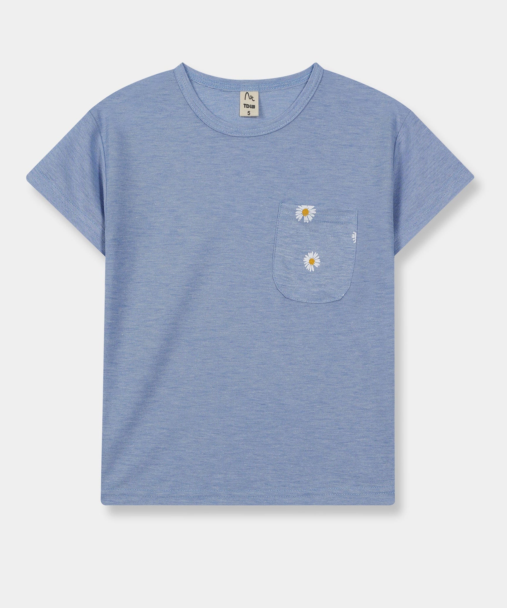 Kids 100% Imported Soft Lycra Cotton Sky Blue T-Shirt