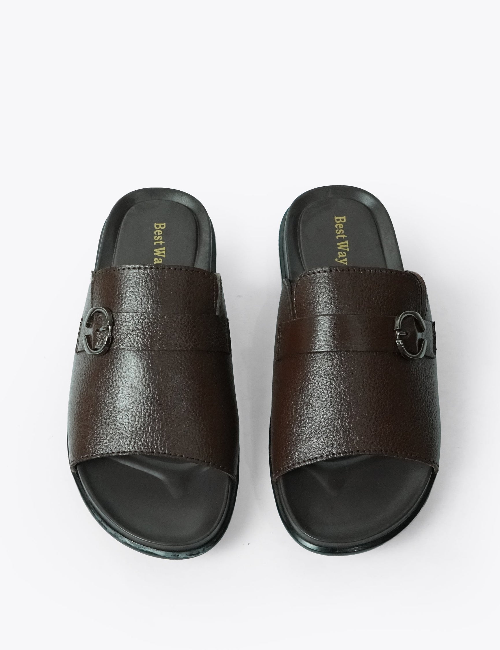 Men's leather soft rubber sole