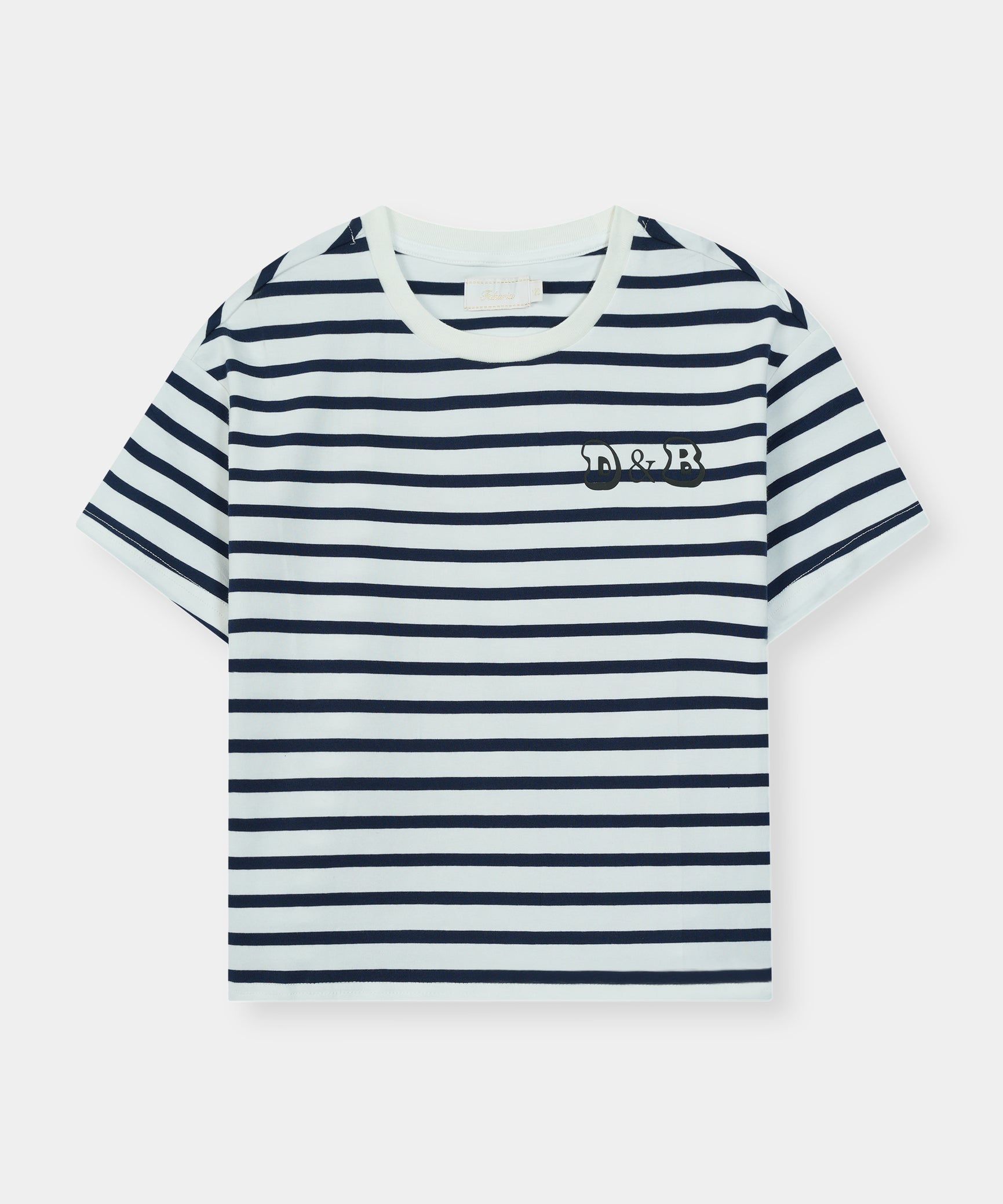 Boys 100% Imported Soft Cotton Black And White Stripe T-Shirt