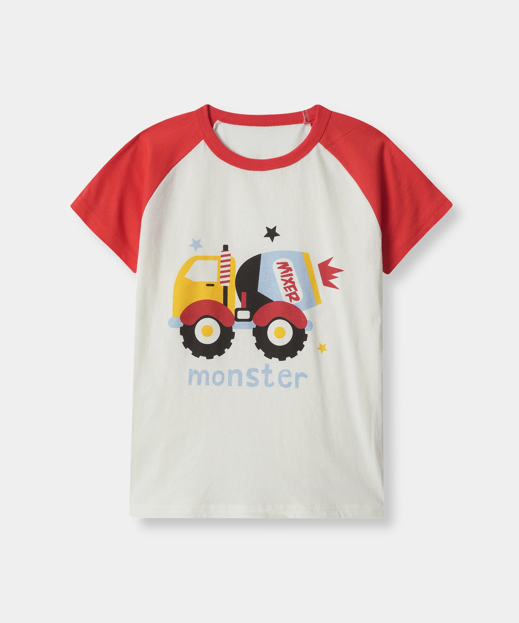 Boys 100% Imported Soft Cotton White And Red Graphics Printed T-Shirt