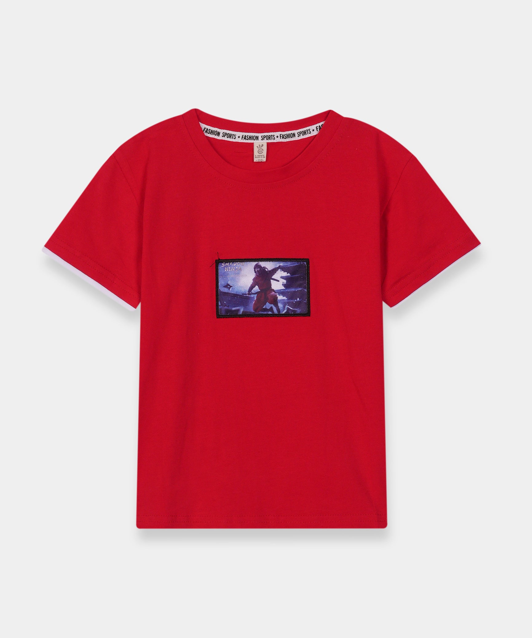 Boys 100% Imported Soft Cotton Red Graphics Printed T-Shirt