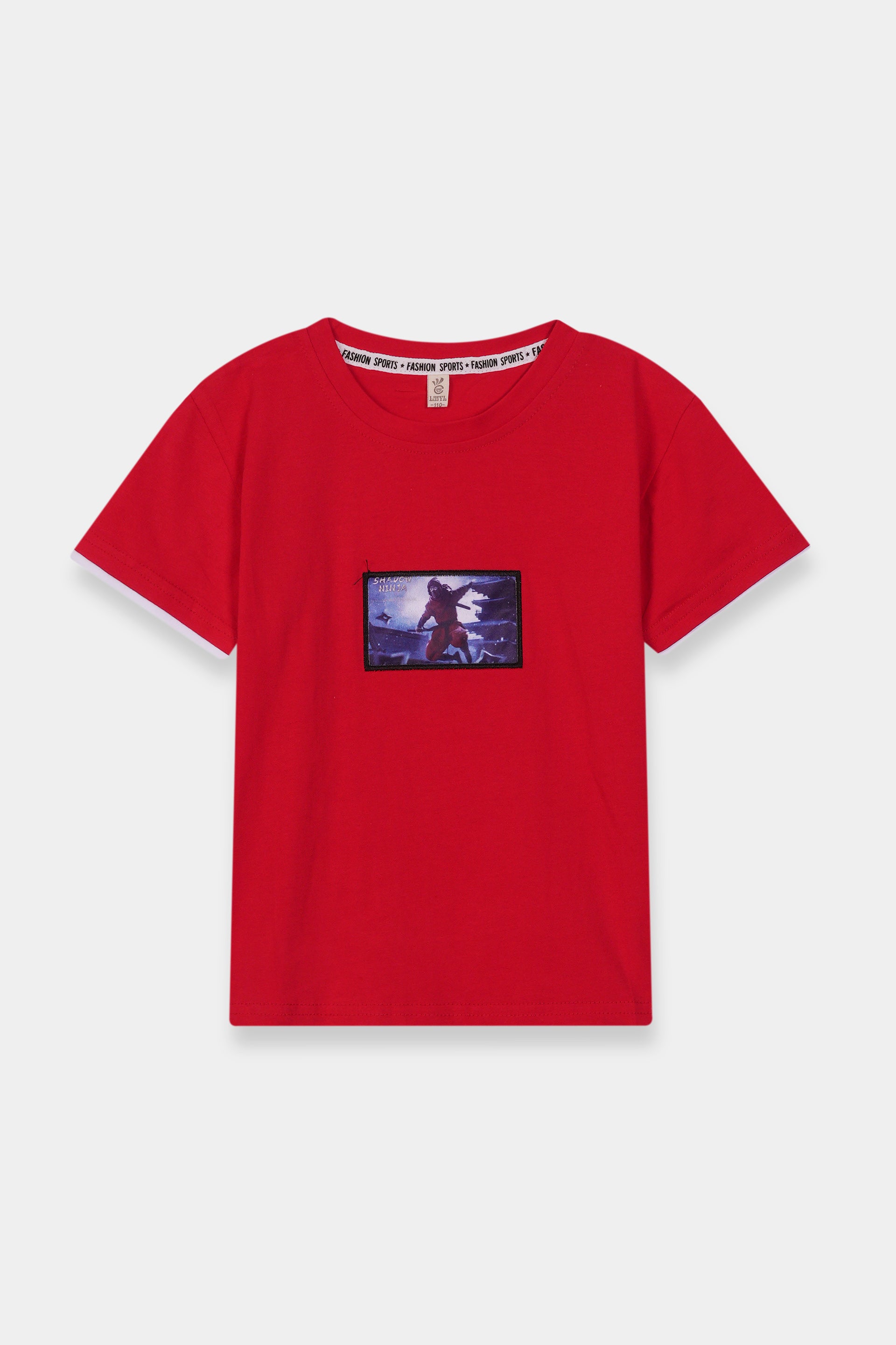Boys 100% Imported Soft Cotton Red Graphics Printed T-Shirt